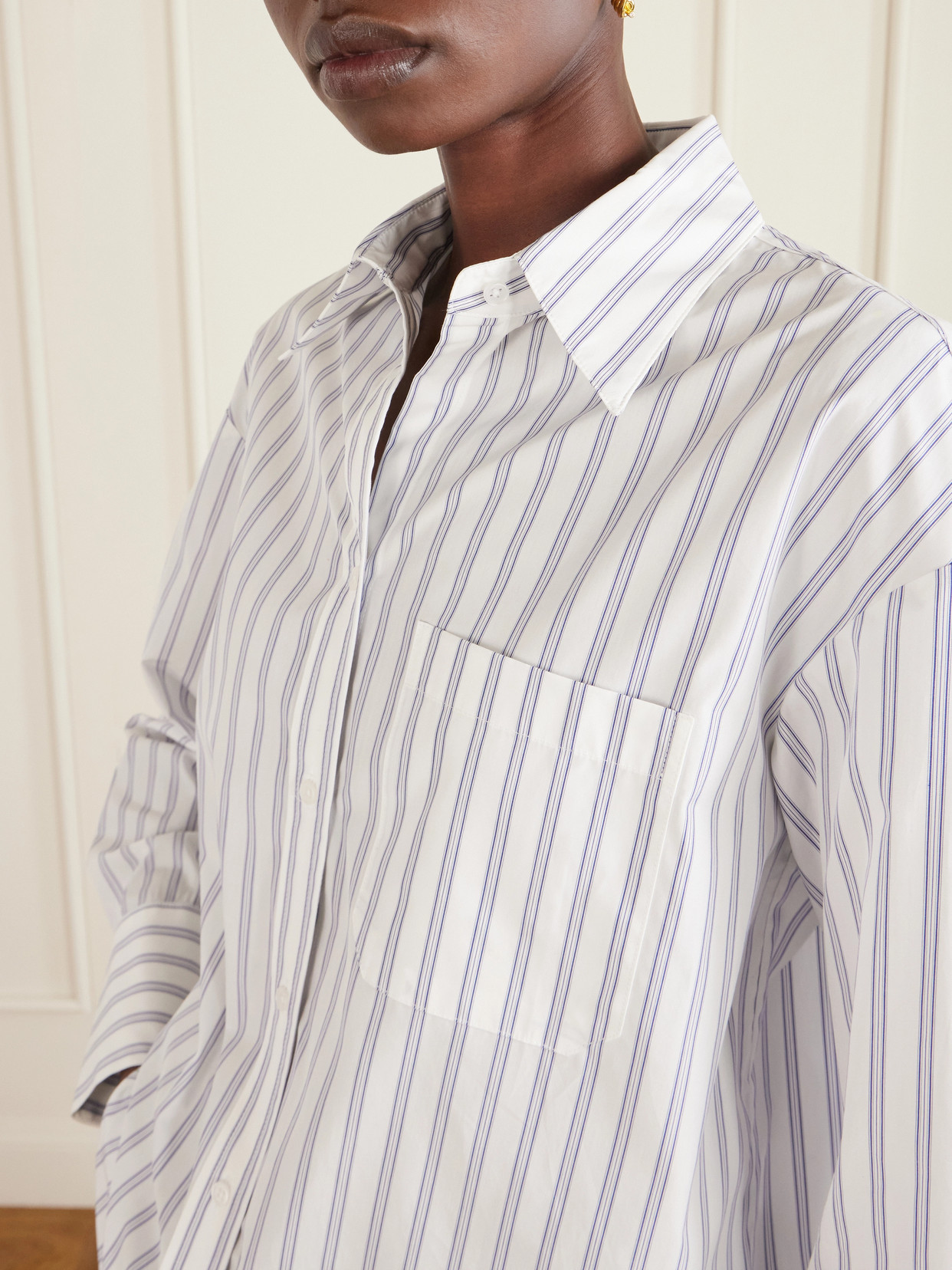 Big Joe Striped Cotton-Poplin Shirt