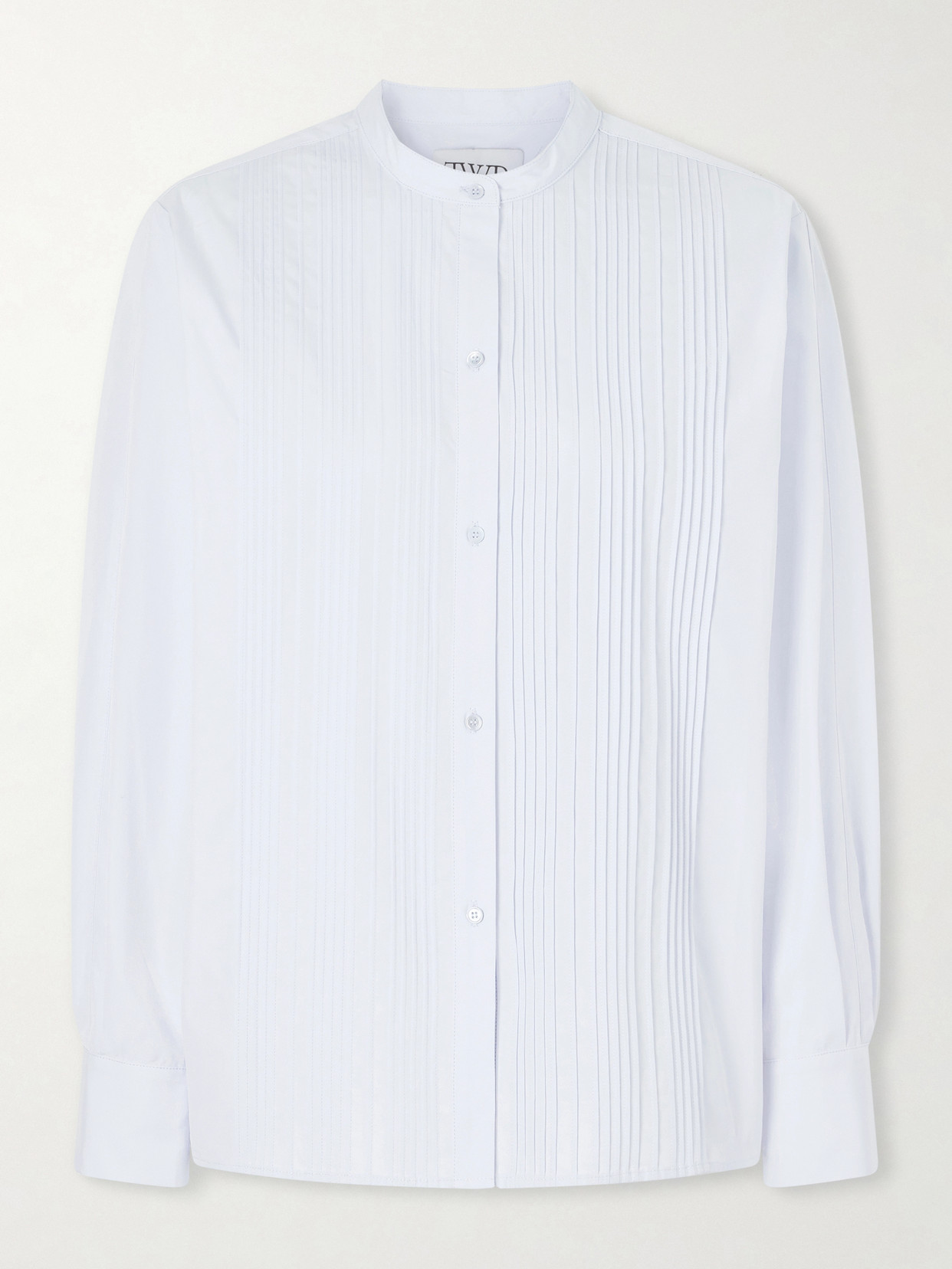 Twp Painter Pintucked Cotton-poplin Shirt In White