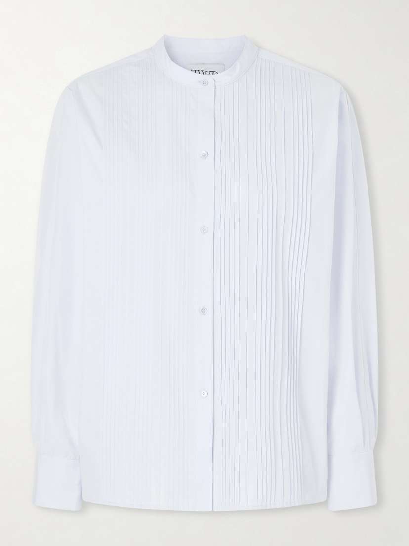 TWP Painter Pintucked Cotton-poplin Shirt