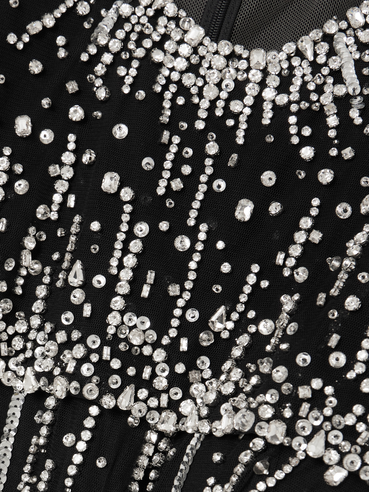 Jenny Packham Dido Cape-effect Embellished Draped Tulle Gown In Black