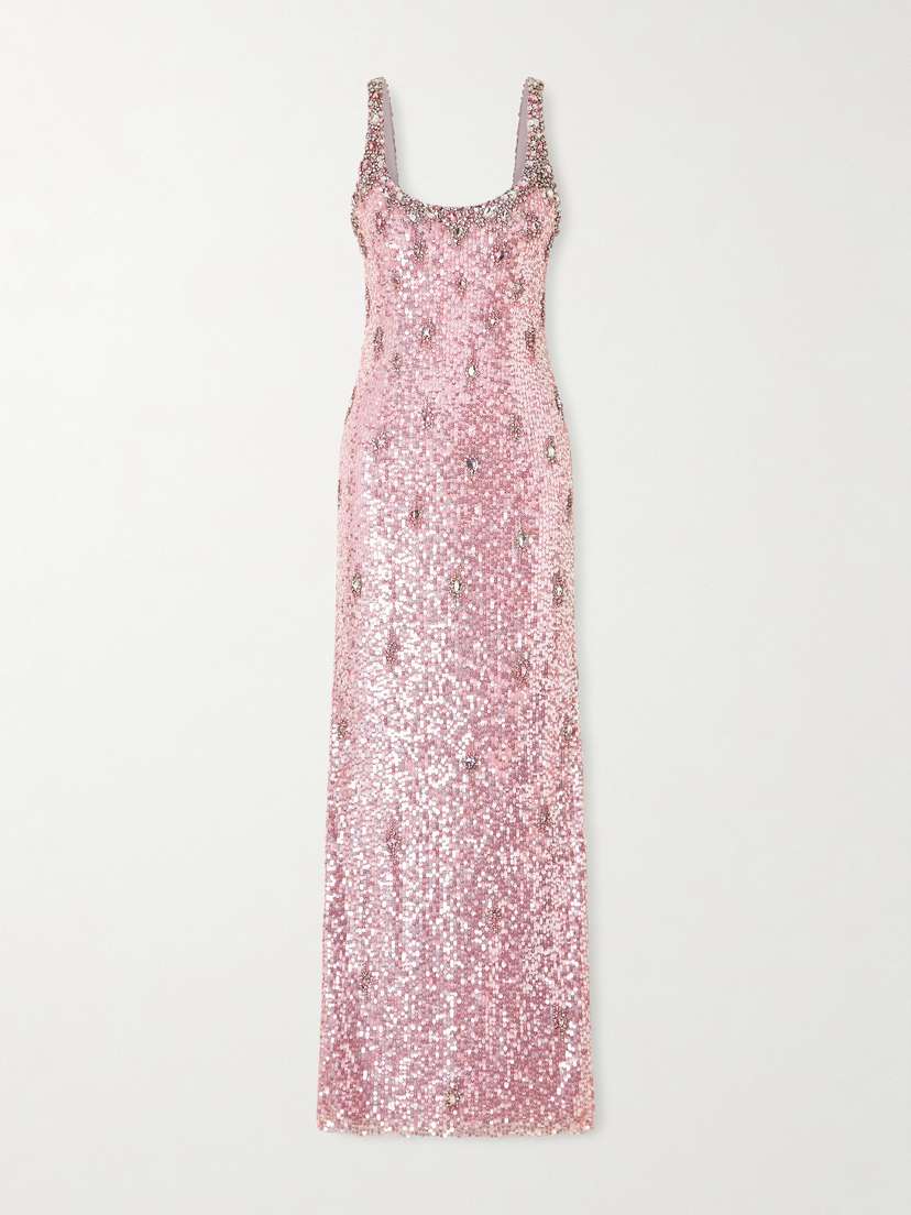 Jenny Packham Eza Embellished Mesh Gown