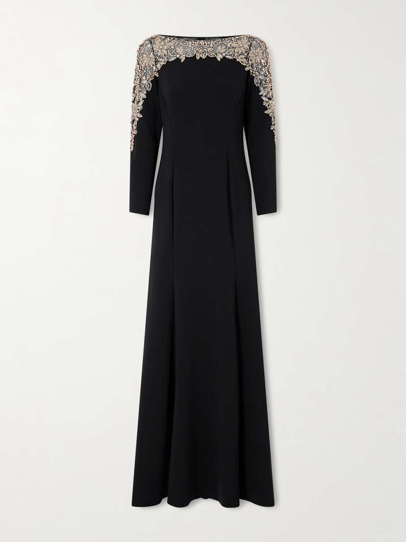 Jenny Packham Embellished Jersey Gown