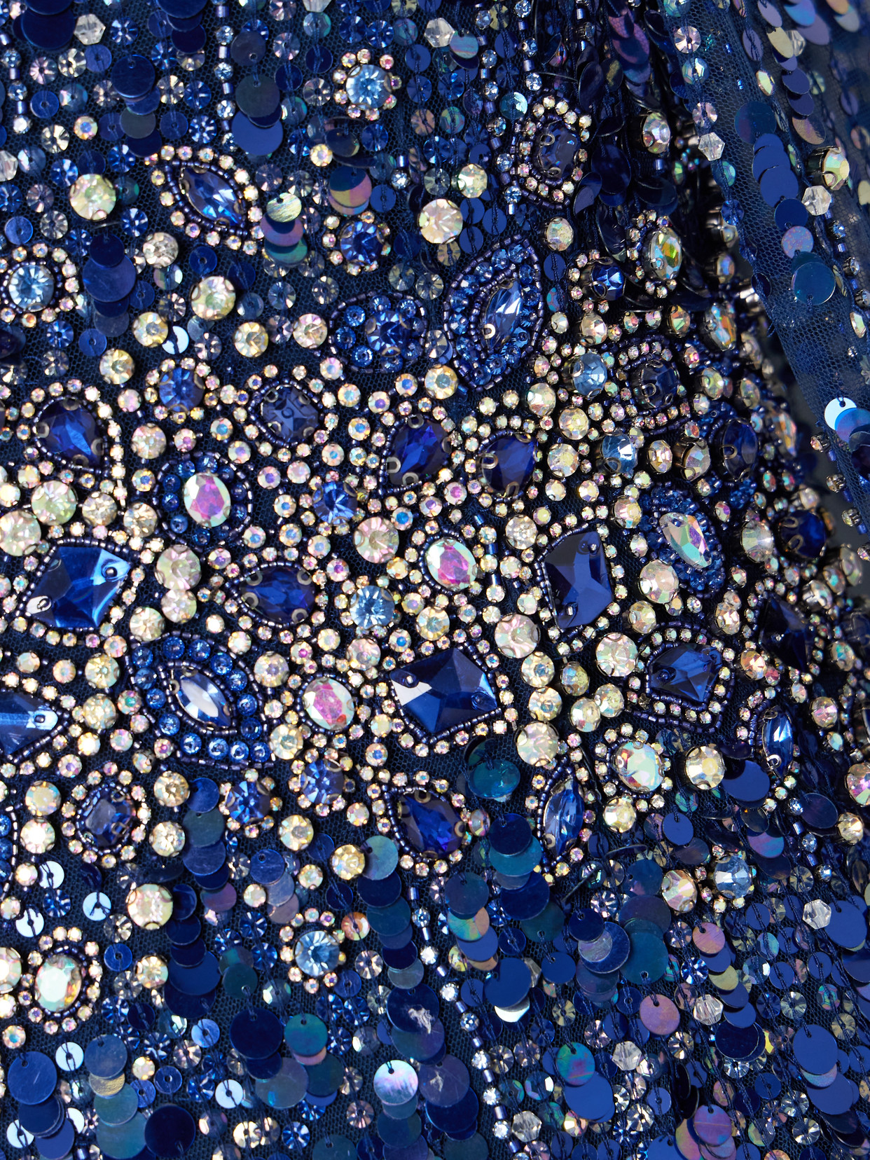 Jenny Packham Honey Dew Cape-effect Embellished Tulle Gown In Blue