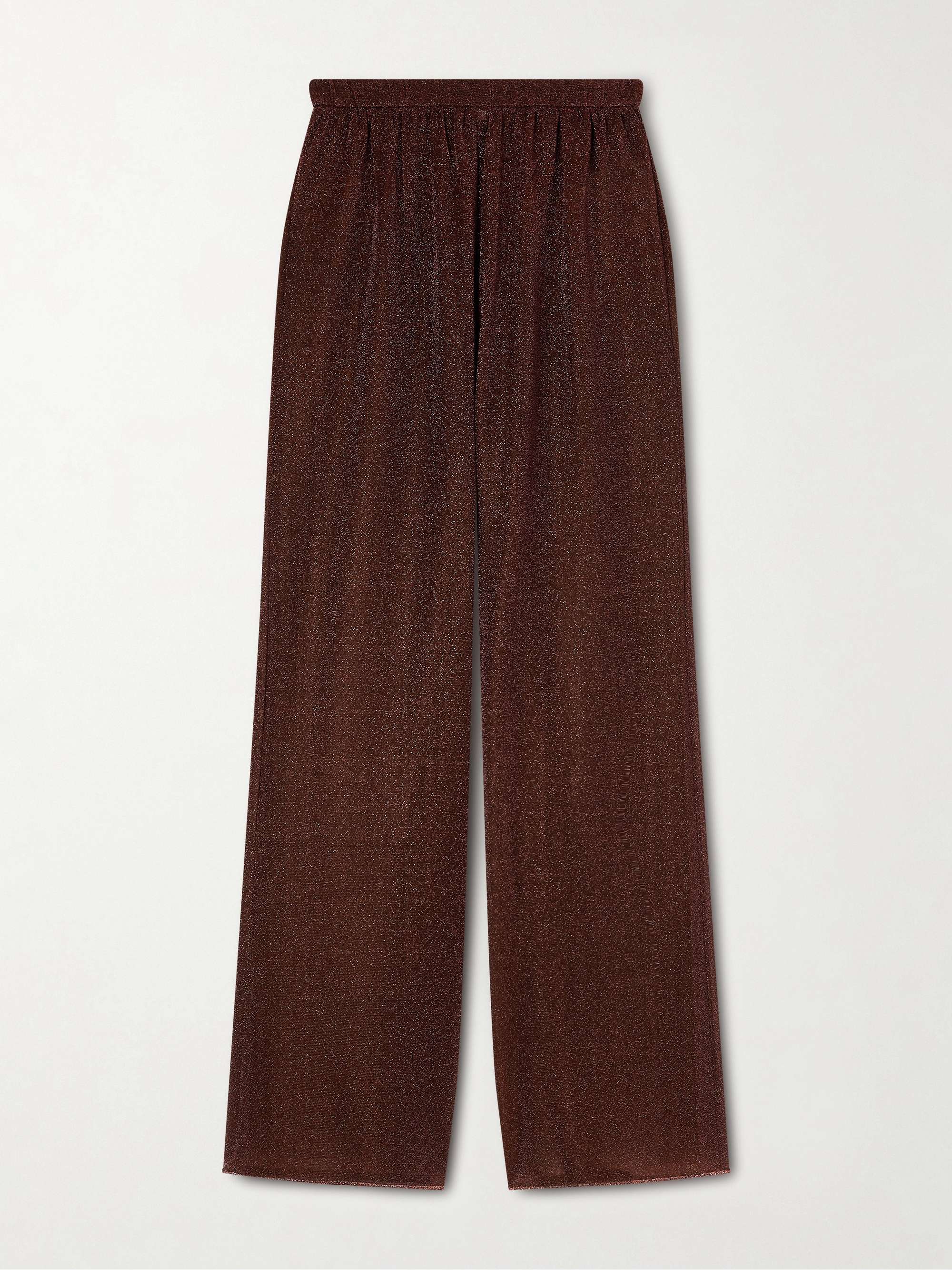 OSÉREE Stretch-Lurex wide-leg pants