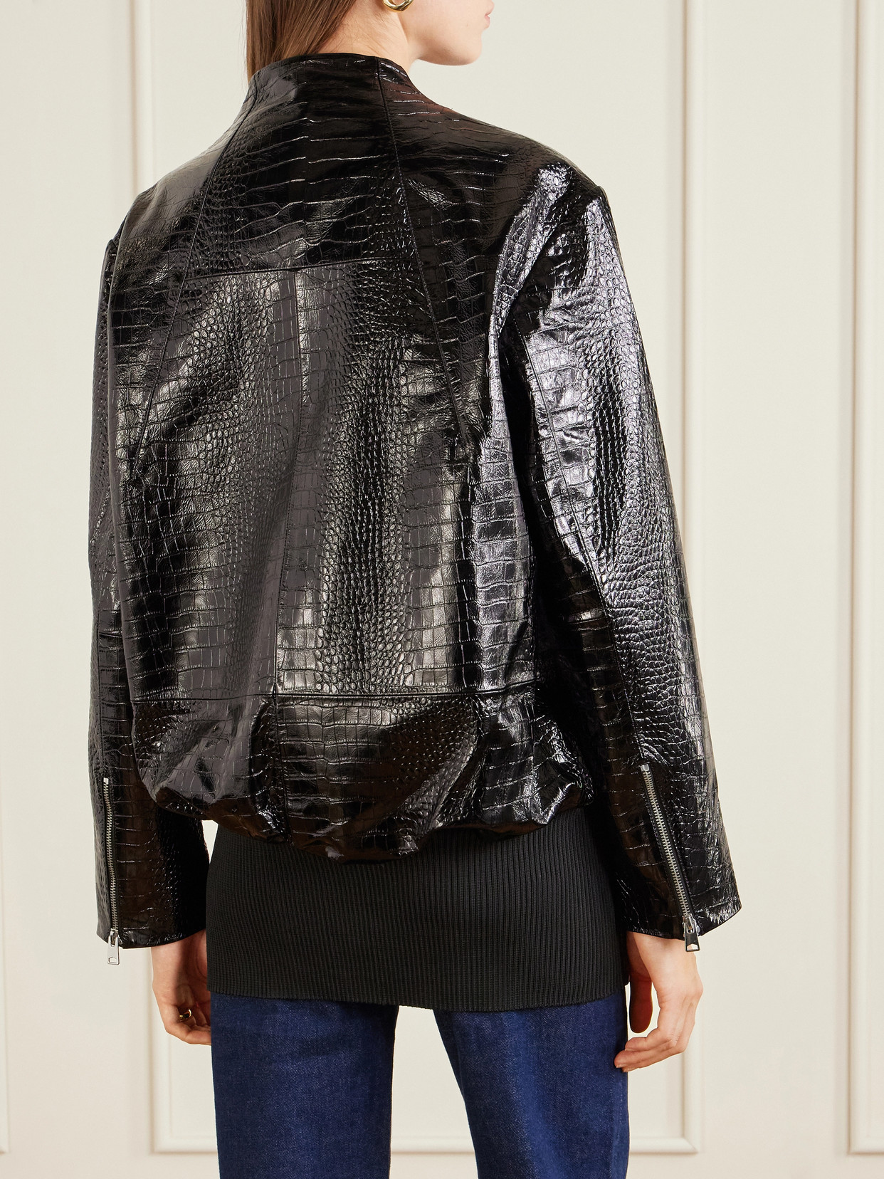 Esse Studios Nix Leather Jacket In Black