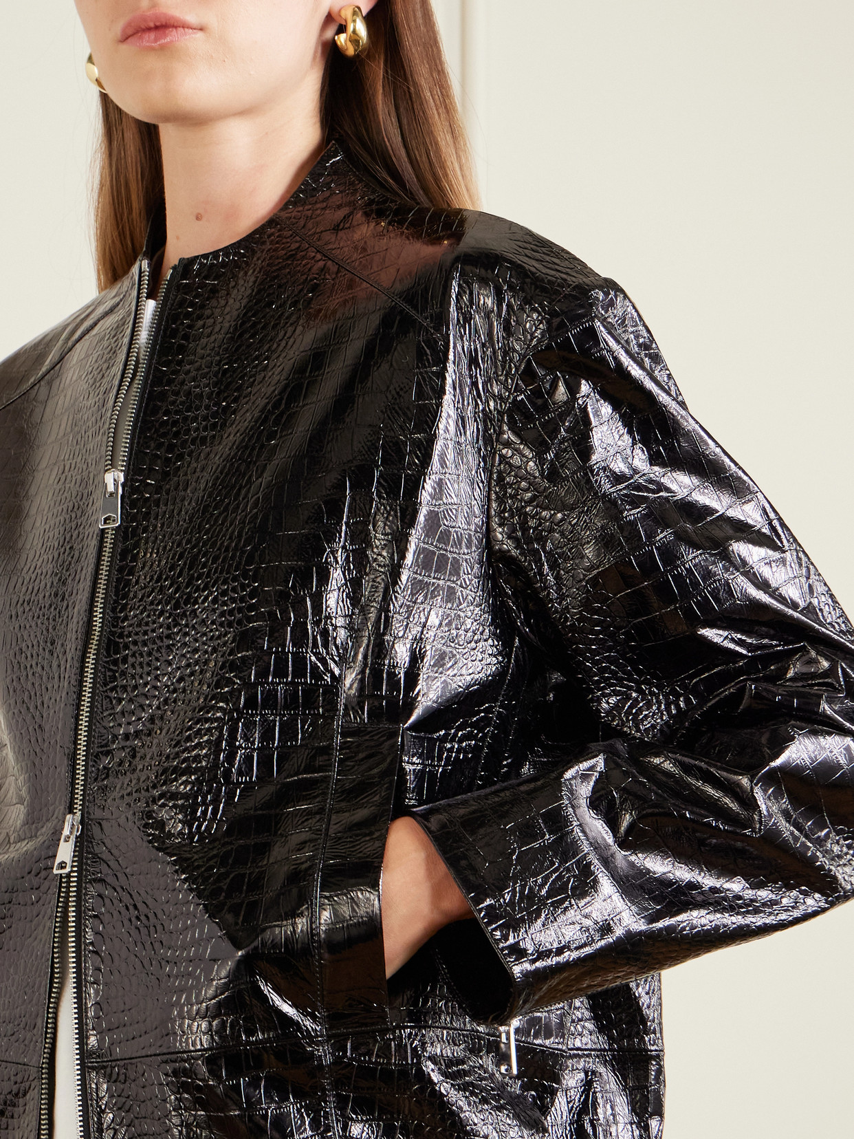Esse Studios Nix Leather Jacket In Black