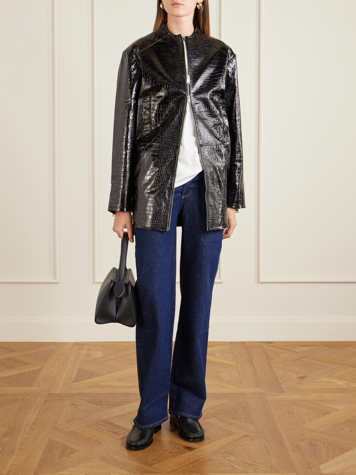 Esse Studios Nix Leather Jacket In Black