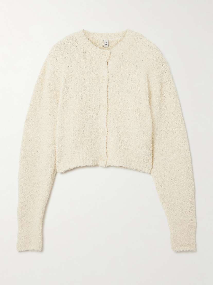 SIR. Tropicana Cropped Cotton-blend Bouclé Cardigan