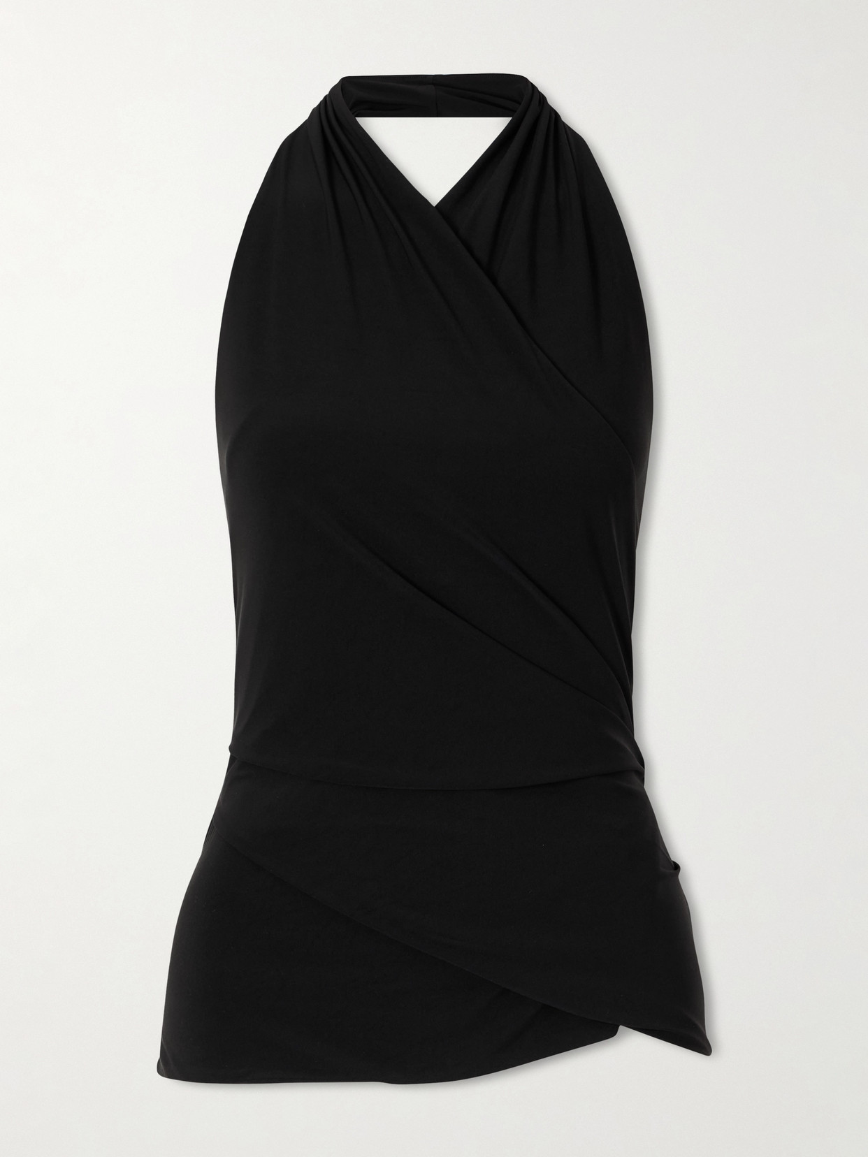 Sir Matheo Draped Jersey Tank In Black