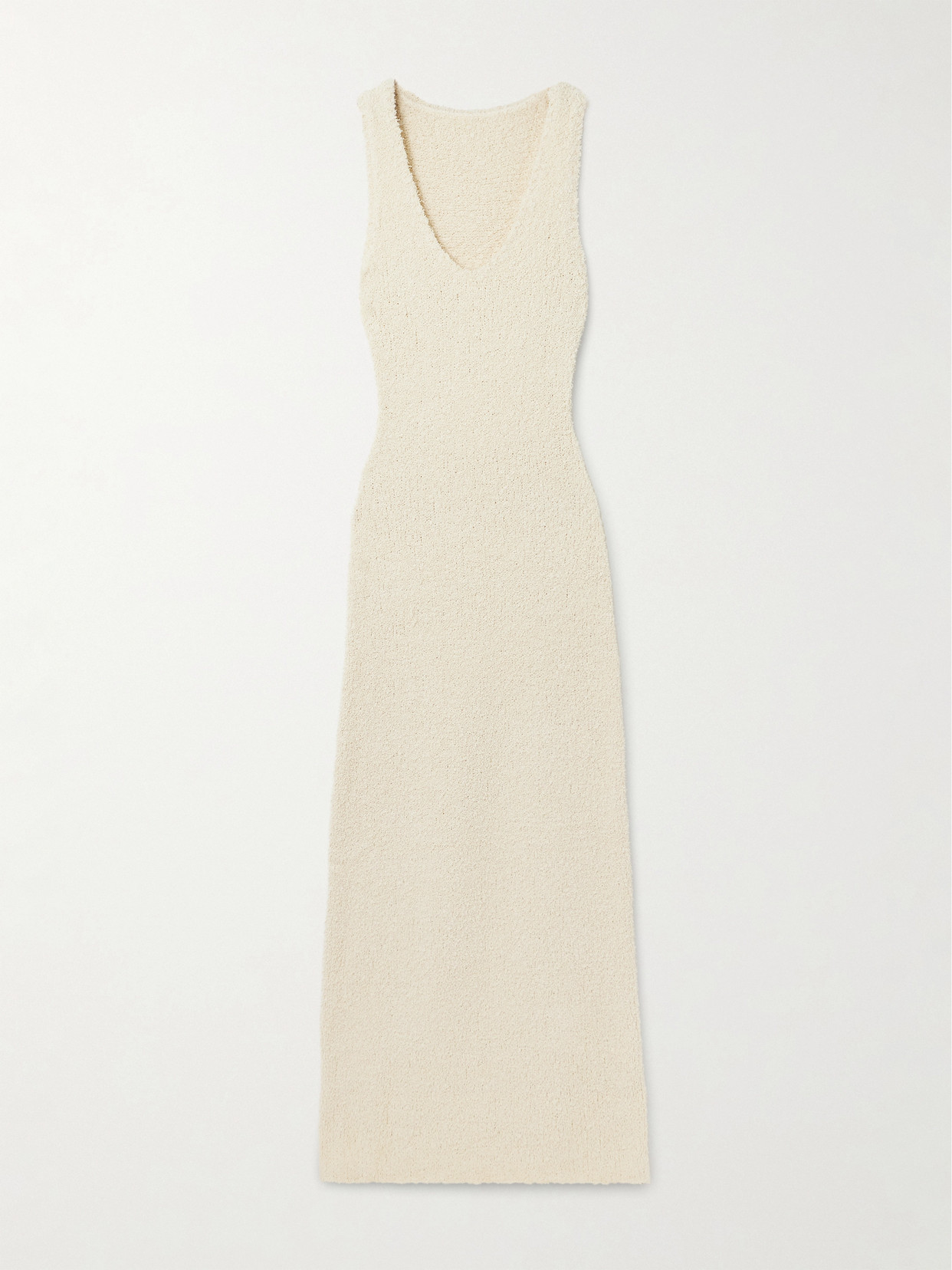 Sir Tropicana Cotton-blend Bouclé Maxi Dress In Neutral