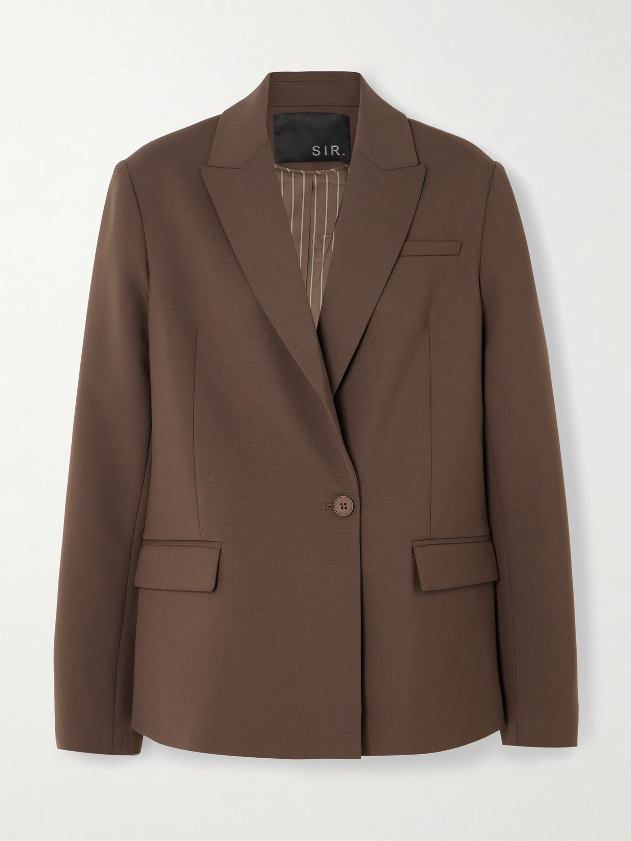 Sir Dylan Woven Blazer In Brown