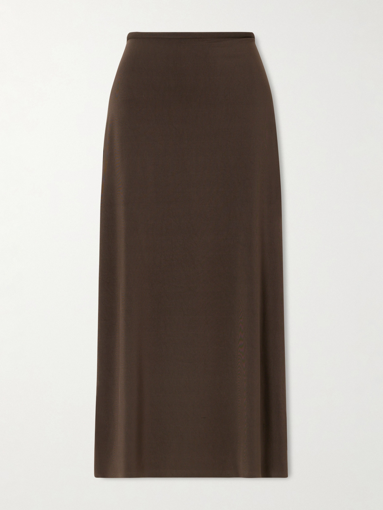 Sir Matheo Jersey Maxi Skirt In Brown