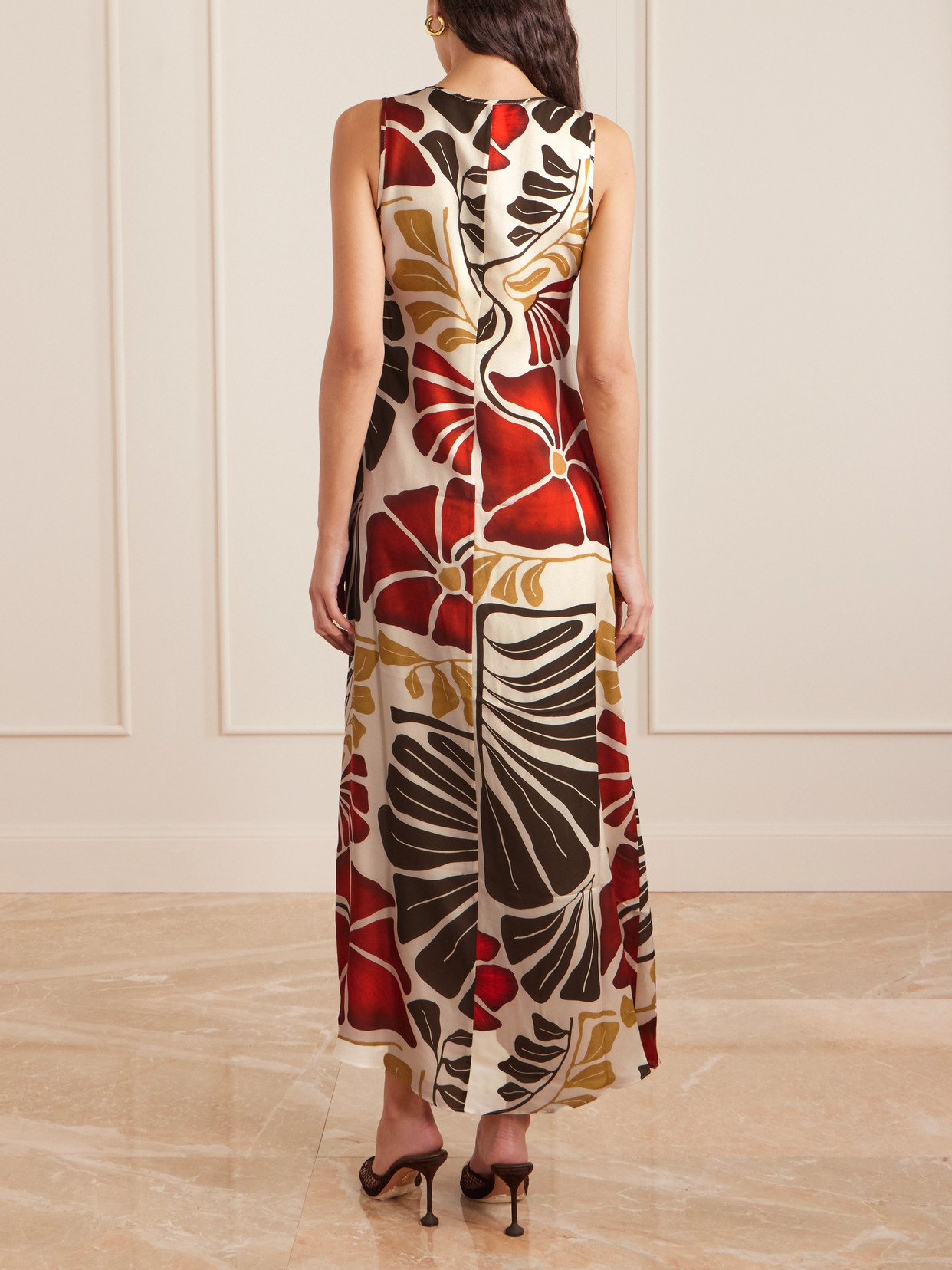 Sir Julietta Printed Twill Maxi Dress In Multi
