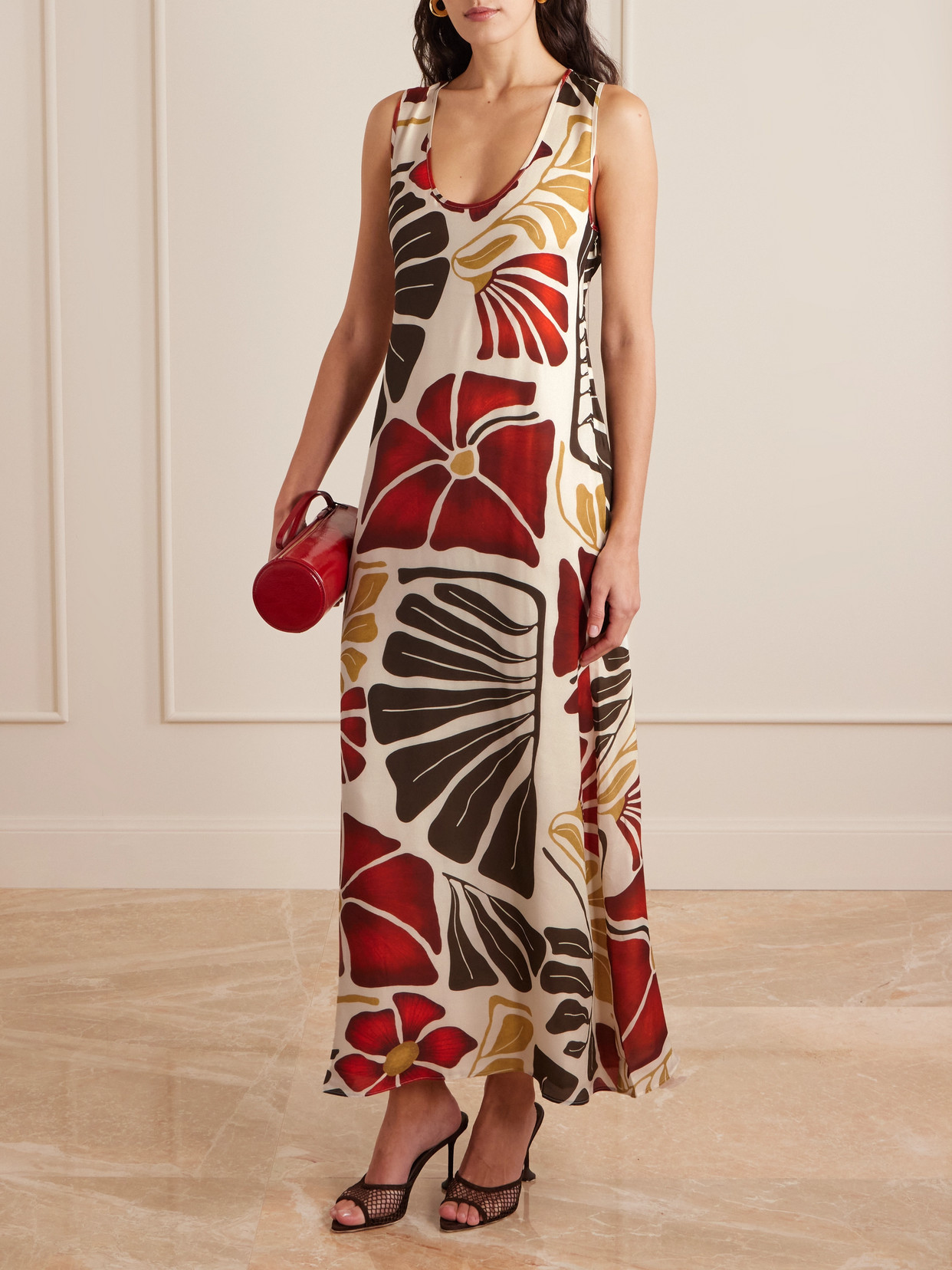 Sir Julietta Printed Twill Maxi Dress In Multi