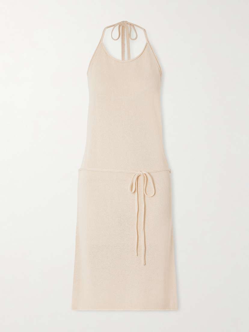 SIR. Lula Halterneck Knitted Midi Dress