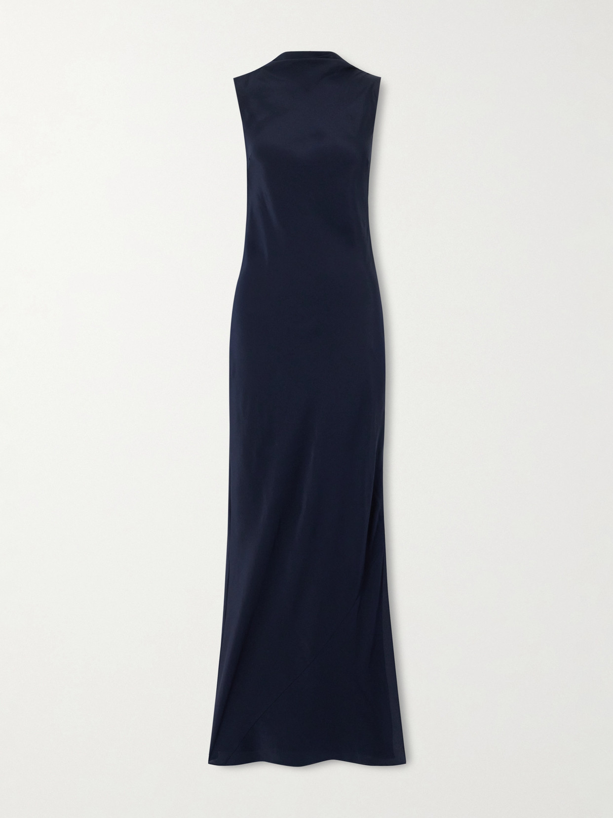 Sir Isla Open-back Silk Crepe De Chine Maxi Dress In Blue