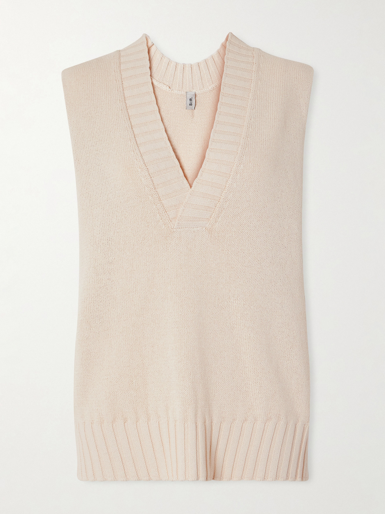 Sir Lula Knitted Sweater Vest In Neutral
