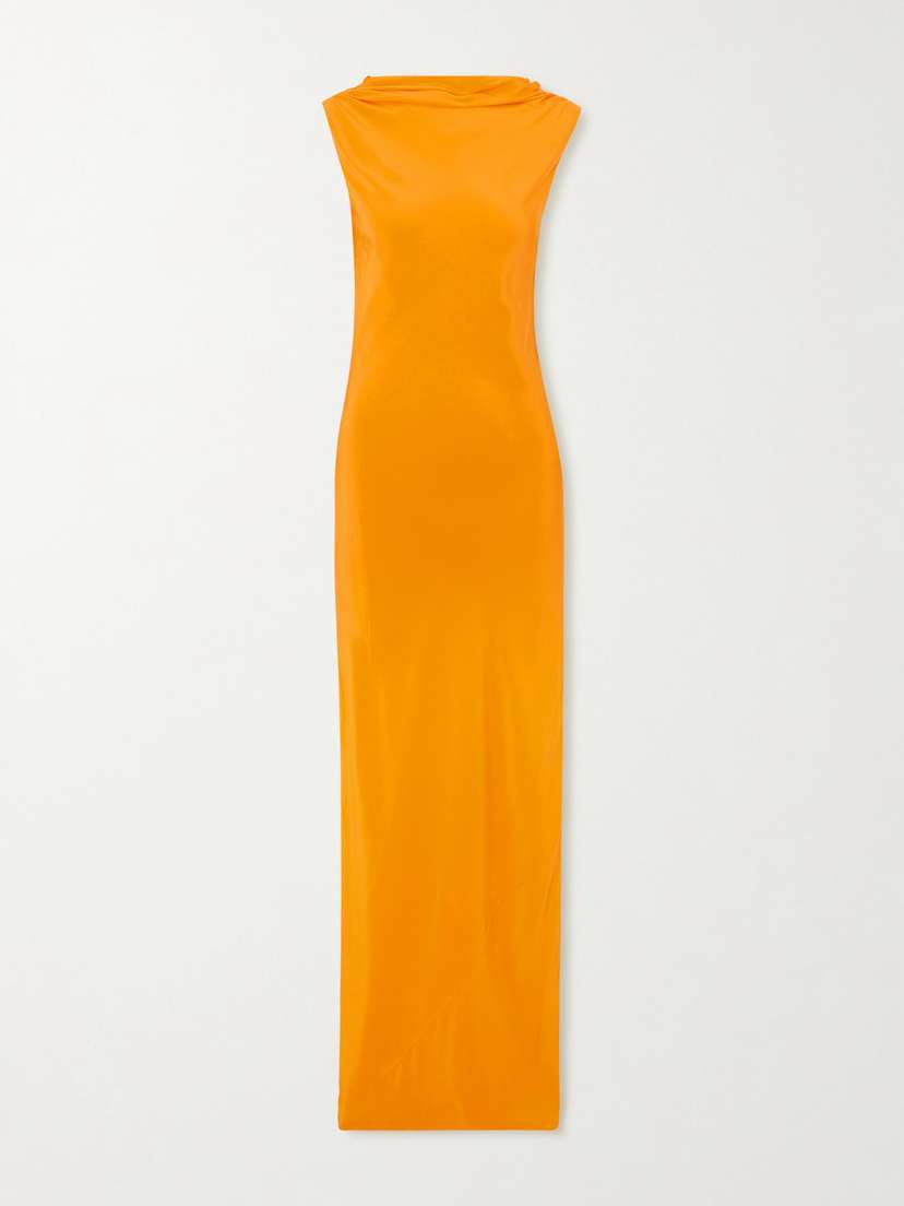 SIR. Isla Open-back Draped Silk Crepe De Chine Gown