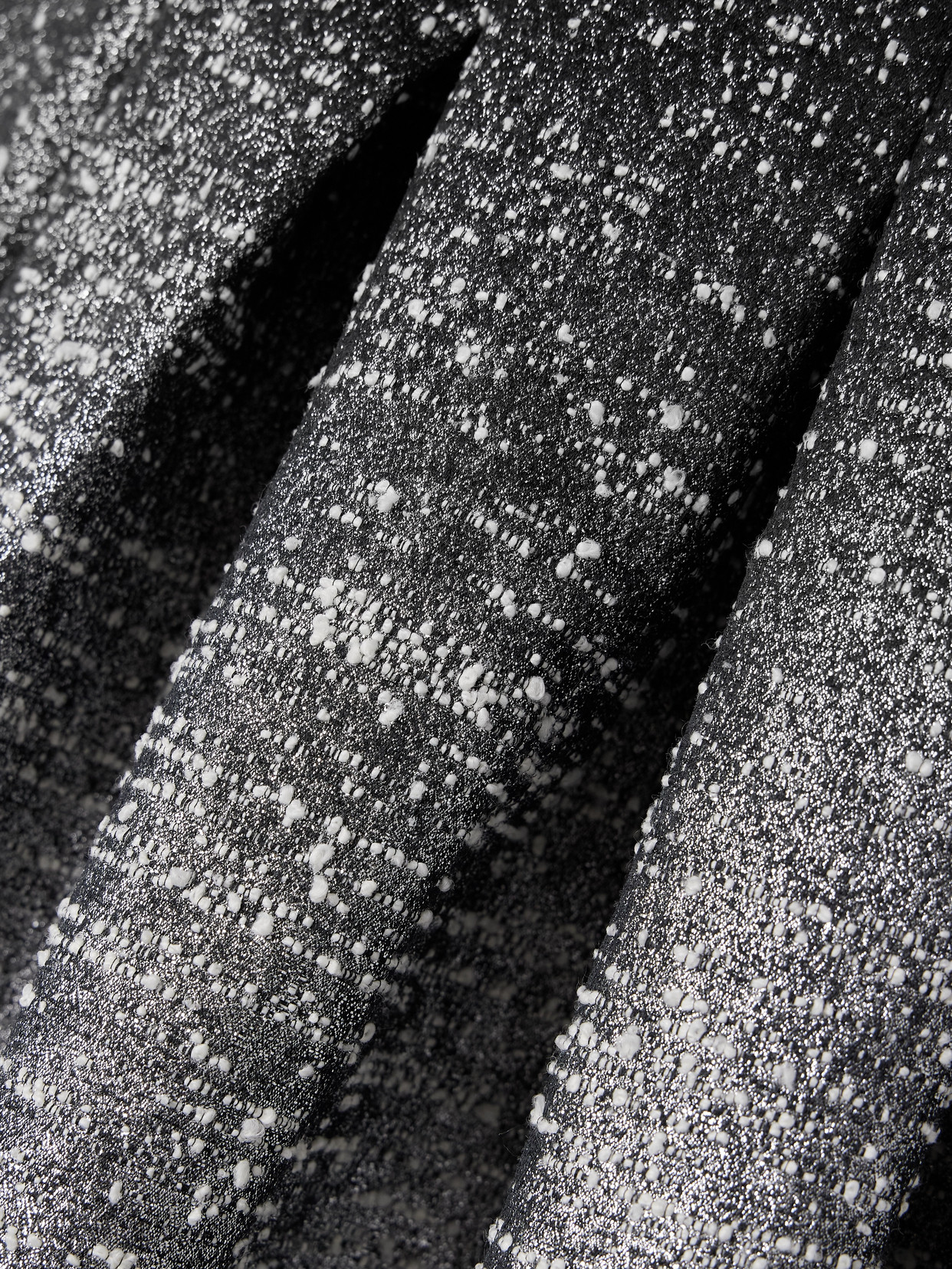 Oscar De La Renta Sleeveless Ombre Metallic Boucle Jacquard Midi Dress In Black