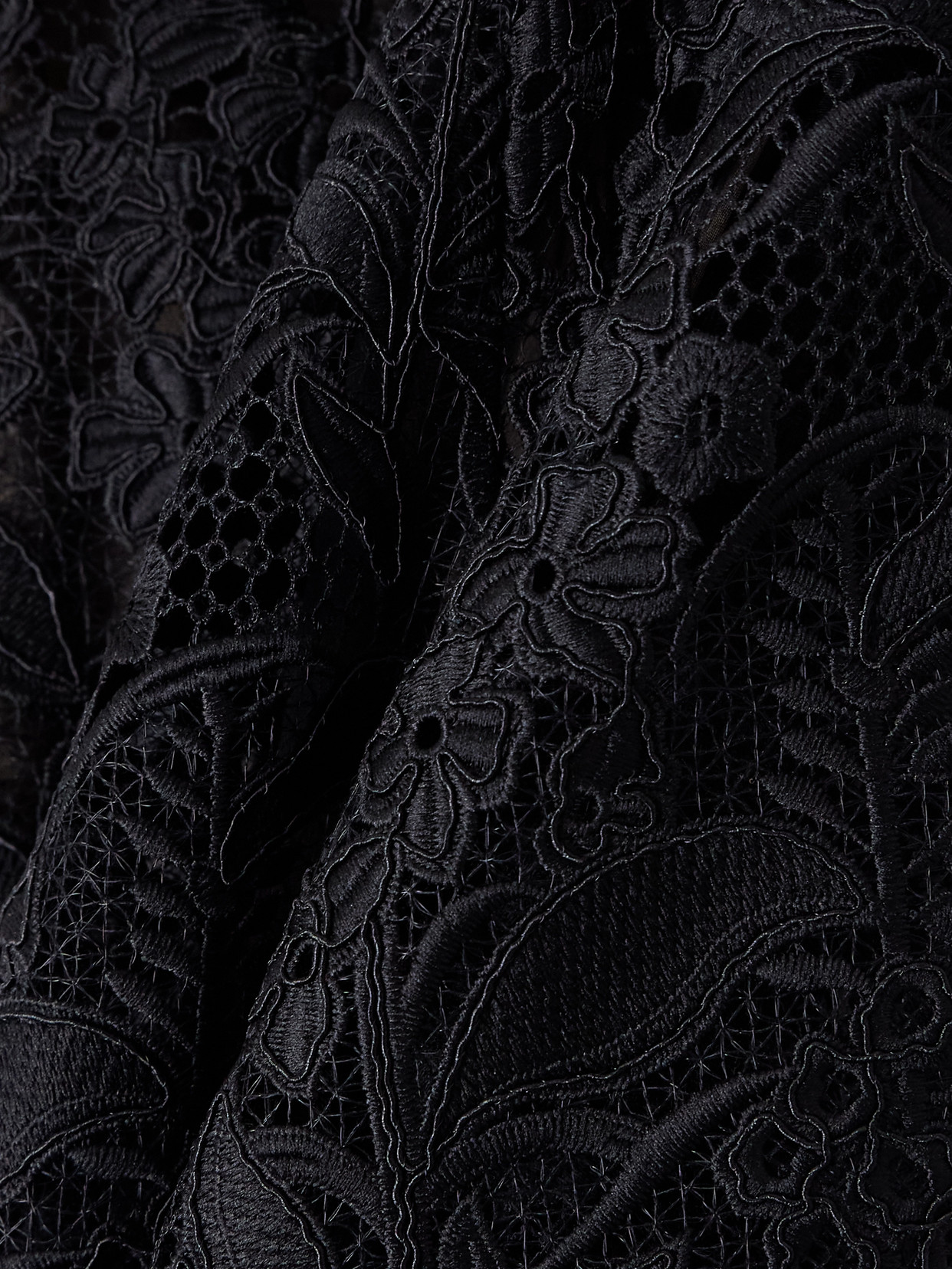 Oscar De La Renta Sleeveless Foxglove Lace Sweetheart-neck Gown In Black