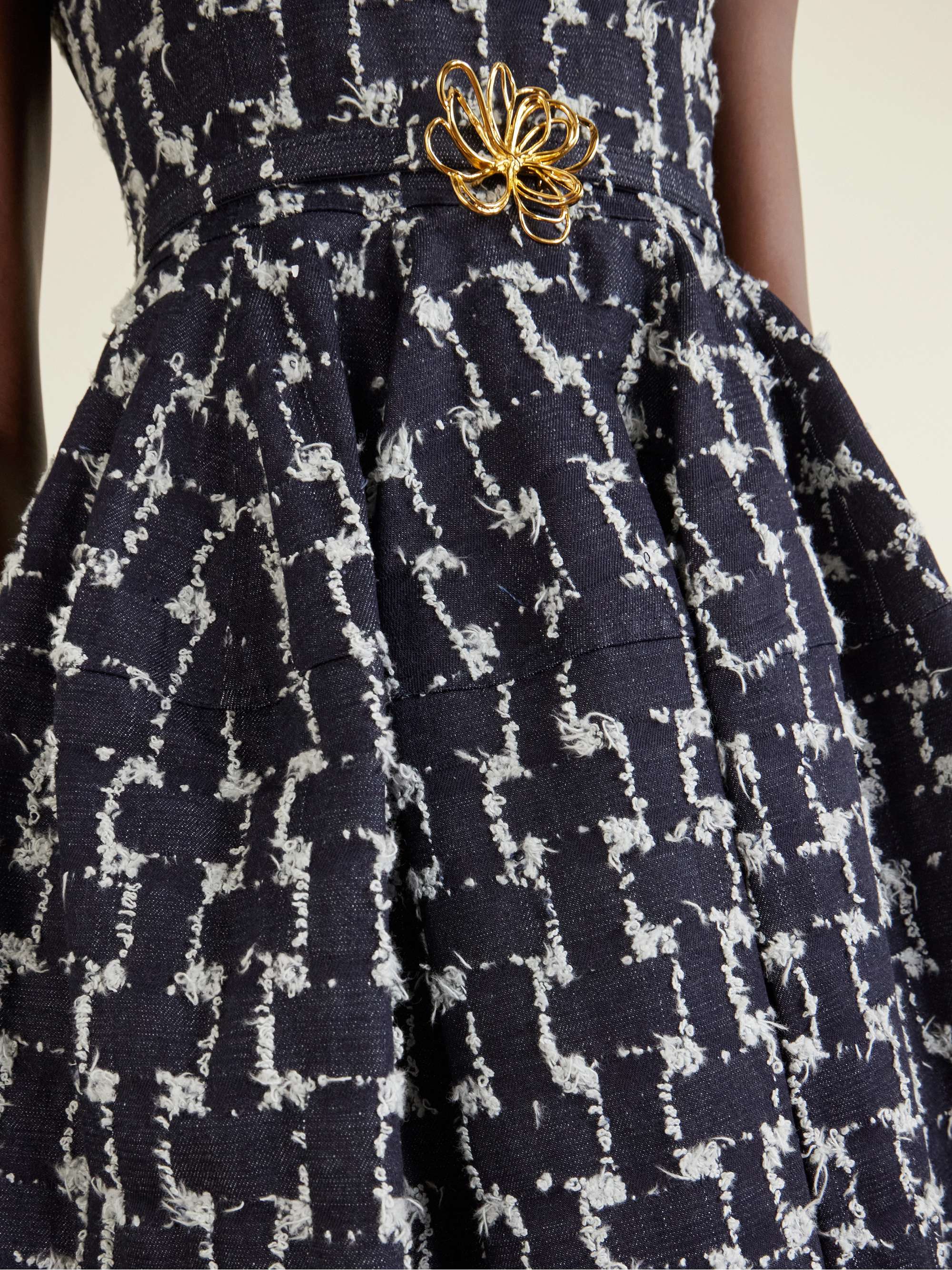 oscar de la renta denim mini dress FEMININE & FLIRTATIOUS. OSCAR DE LA RENTA DENIM MINI DRESS #north42 #north42fashion #oscardelarenta #torontofashion #springstyle