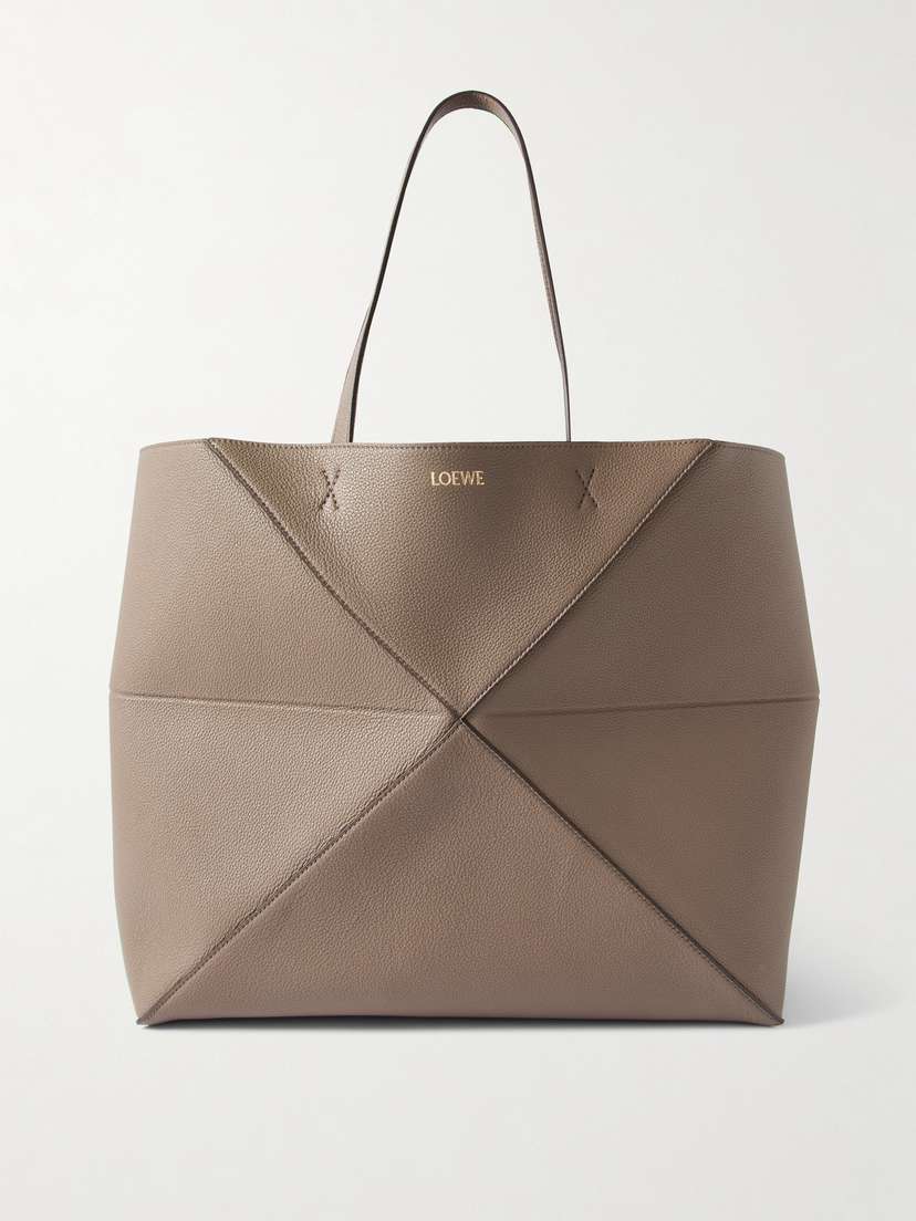 Loewe Puzzle Fold Horizontal Large Textured-leather Tote