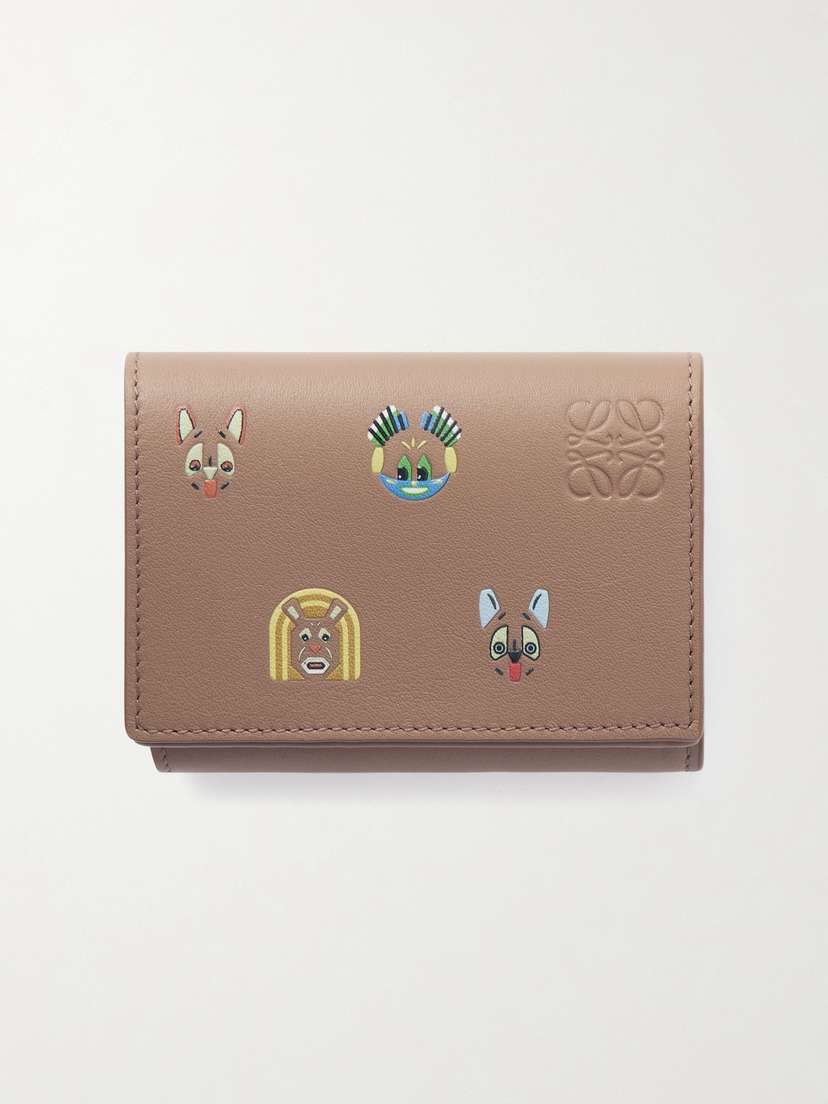 Loewe + Louis Wain Cats Printed Leather Wallet