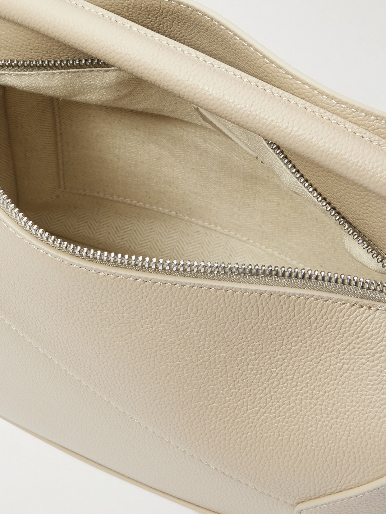 Loewe Puzzle Edge Small Textured-leather Shoulder Bag In Neutral