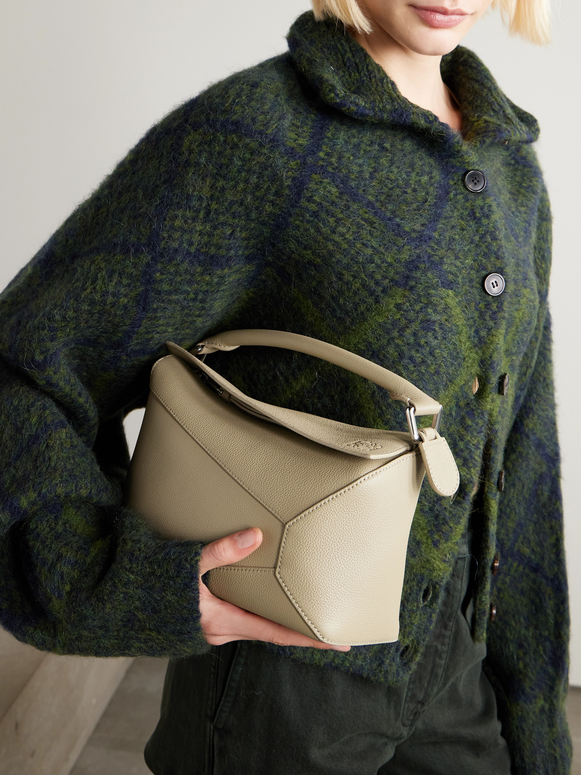 Loewe Puzzle Edge small textured-leather shoulder bag