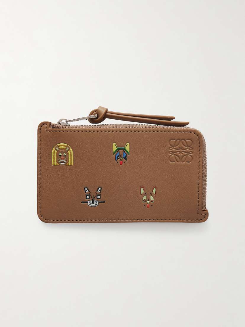 Loewe + Louis Wain Cats Printed Leather Cardholder