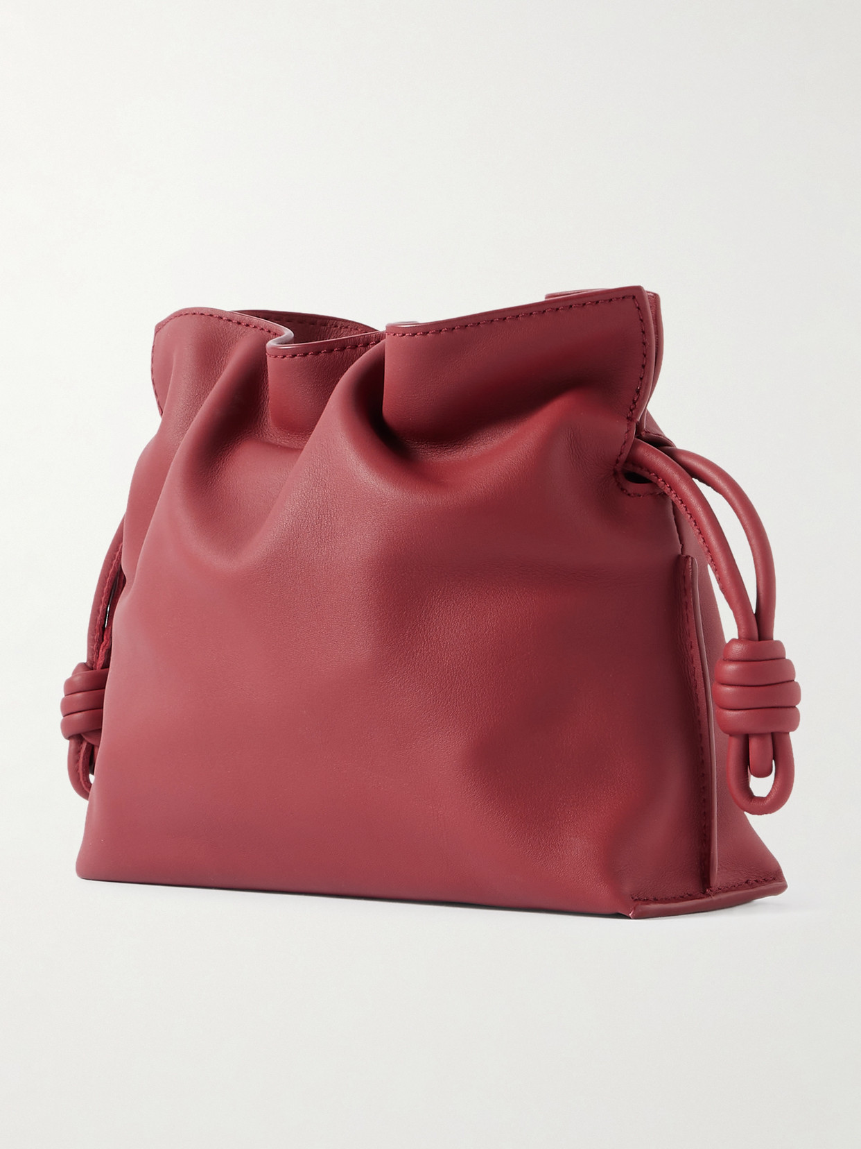Loewe Flamenco Mini Leather Clutch In Red