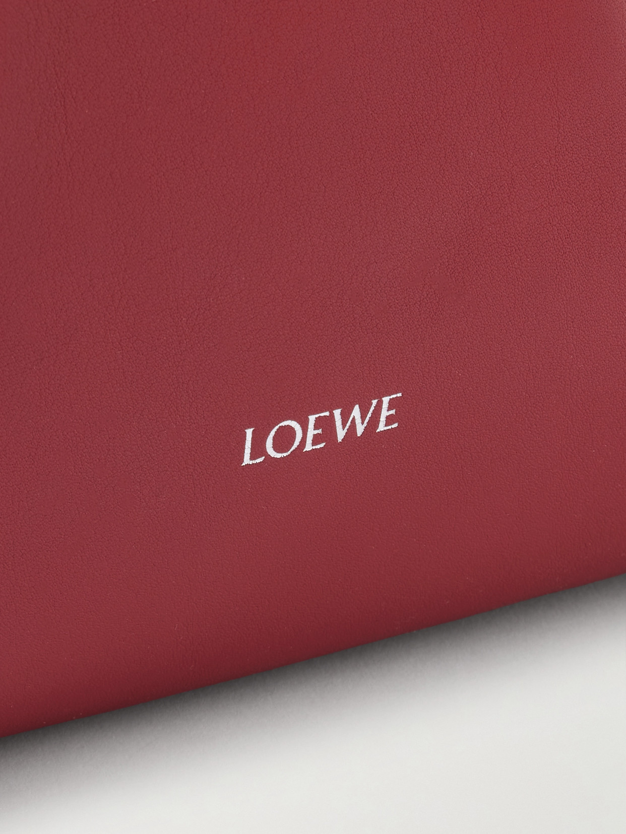 Loewe Flamenco Mini Leather Clutch In Red
