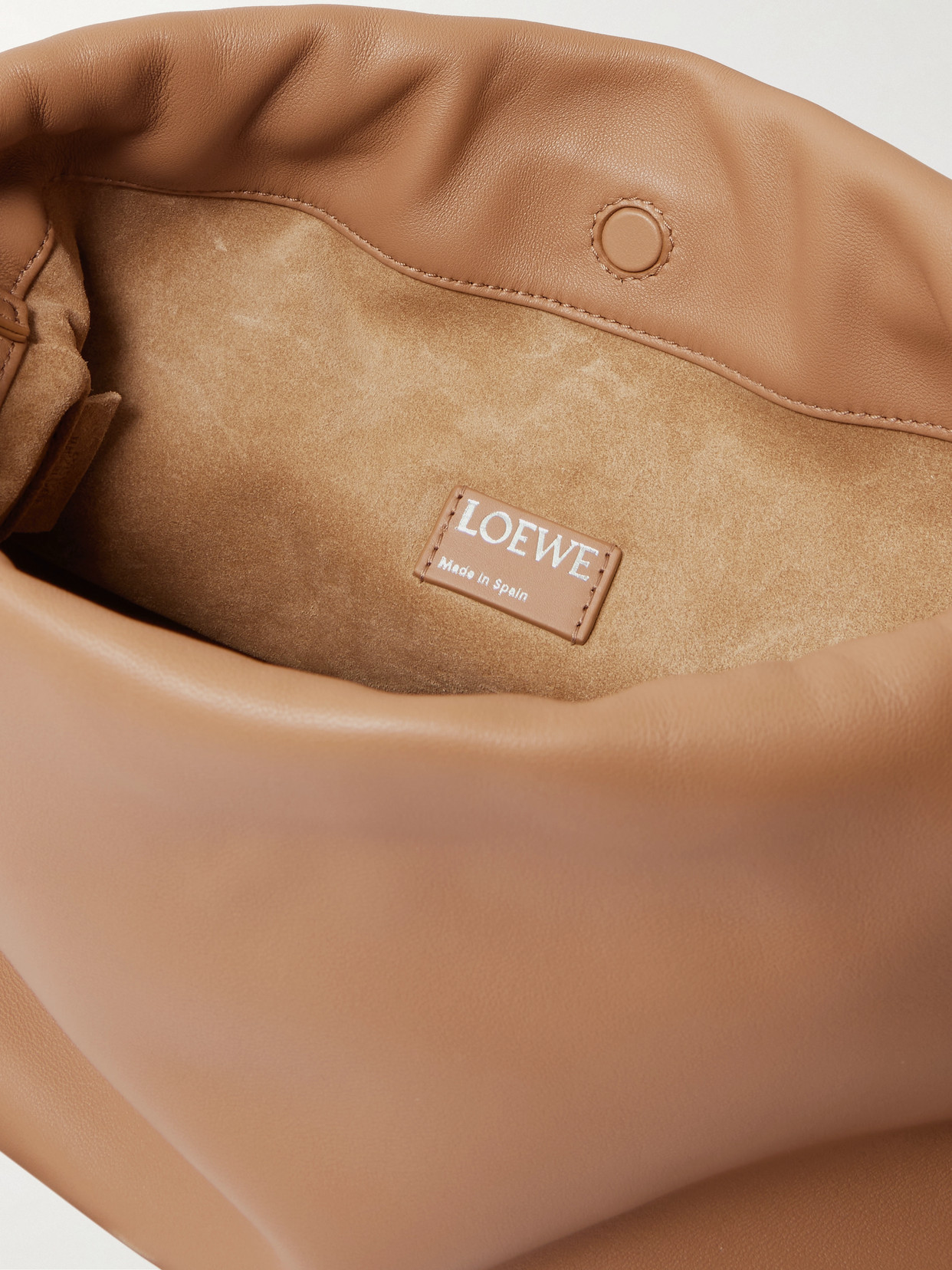 Loewe Flamenco Medium Leather Clutch In Brown