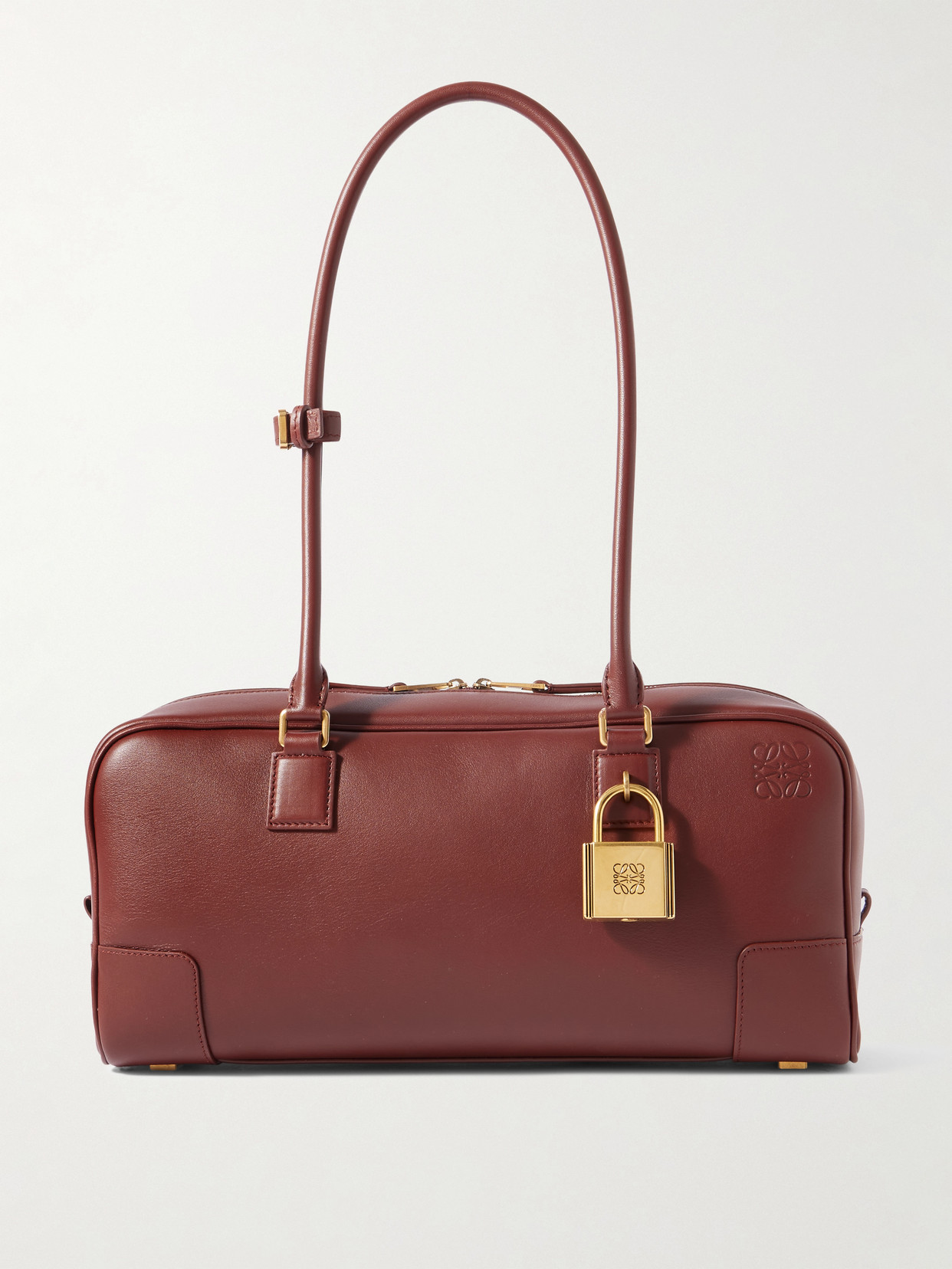 Loewe Amazona 31 Embellished Leather Shoulder Bag In Burgundy