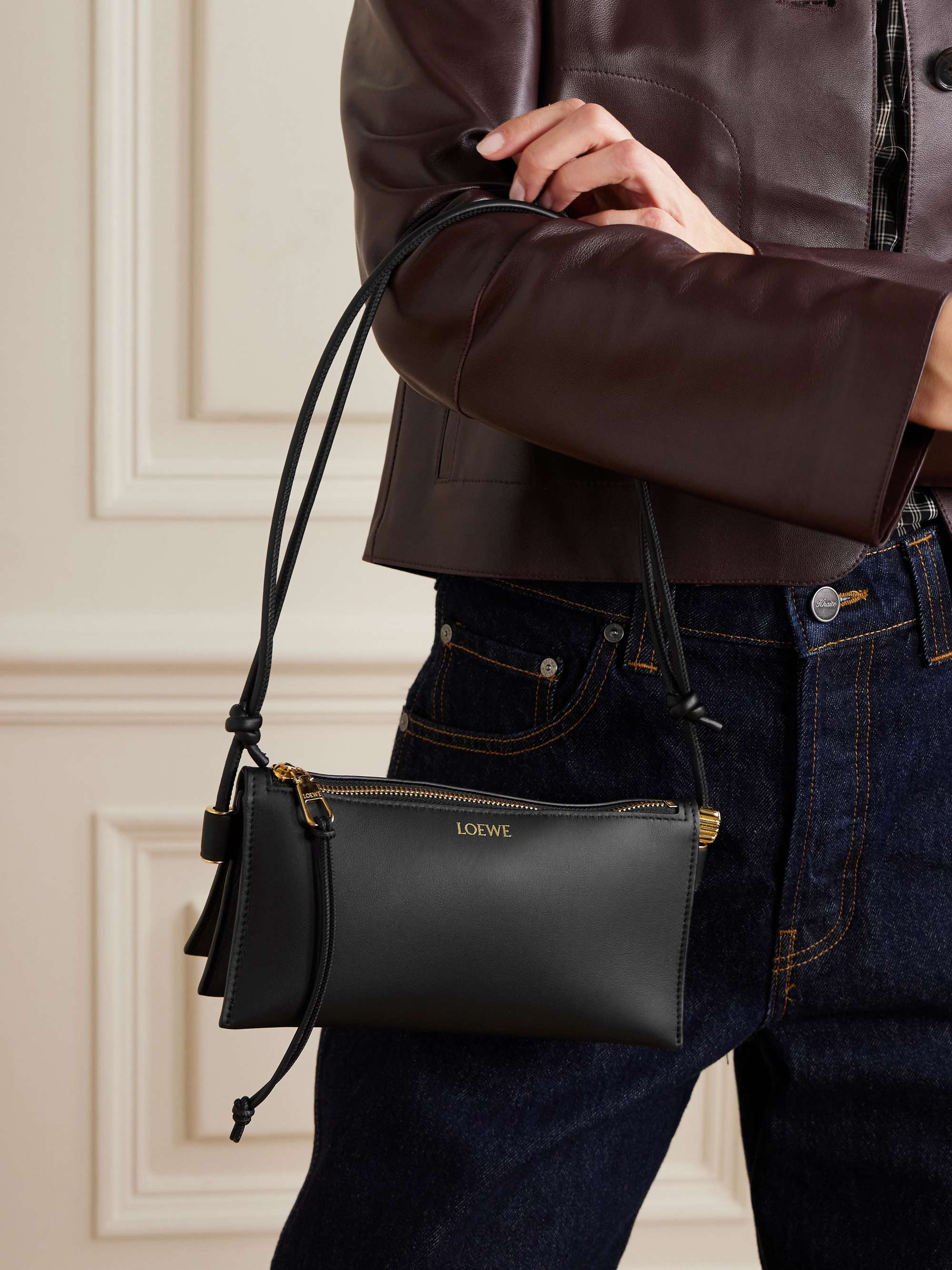 LOEWE Joya embellished leather shoulder bag | NET-A-PORTER