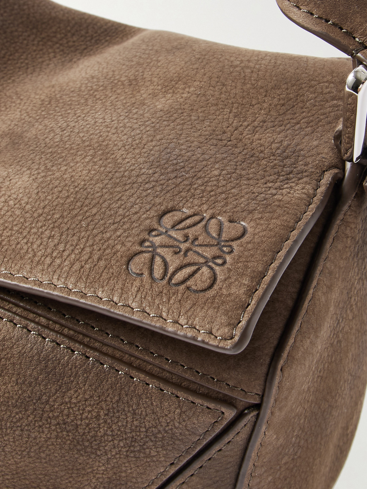 Puzzle Small Textured-Nubuck Shoulder Bag