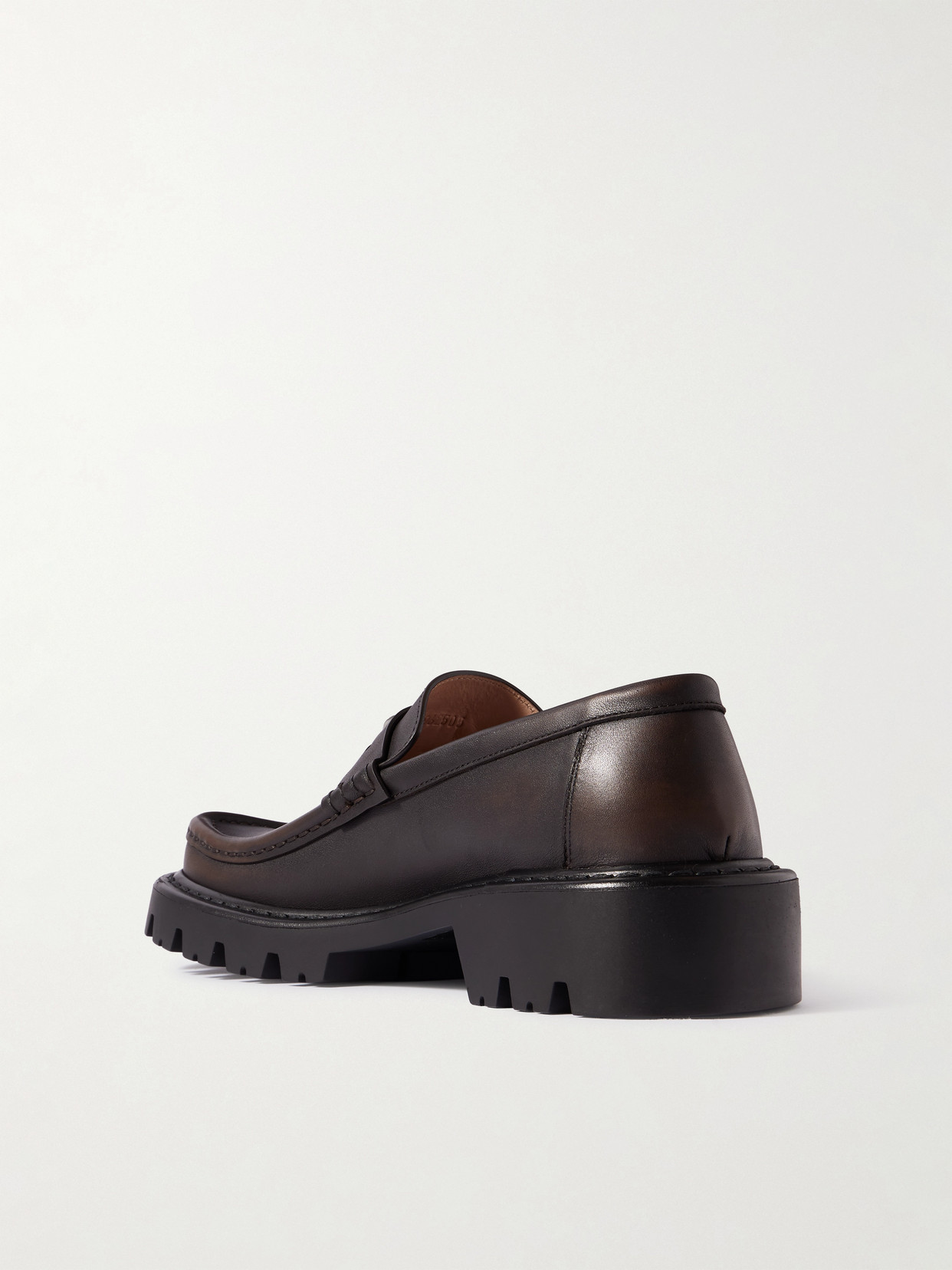 Loewe Sierra Leather Loafers In Brown