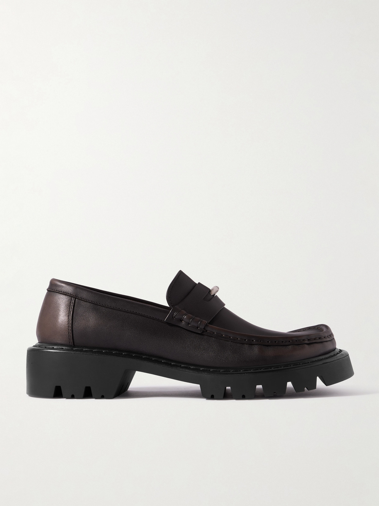 Loewe Sierra Leather Loafers In Brown