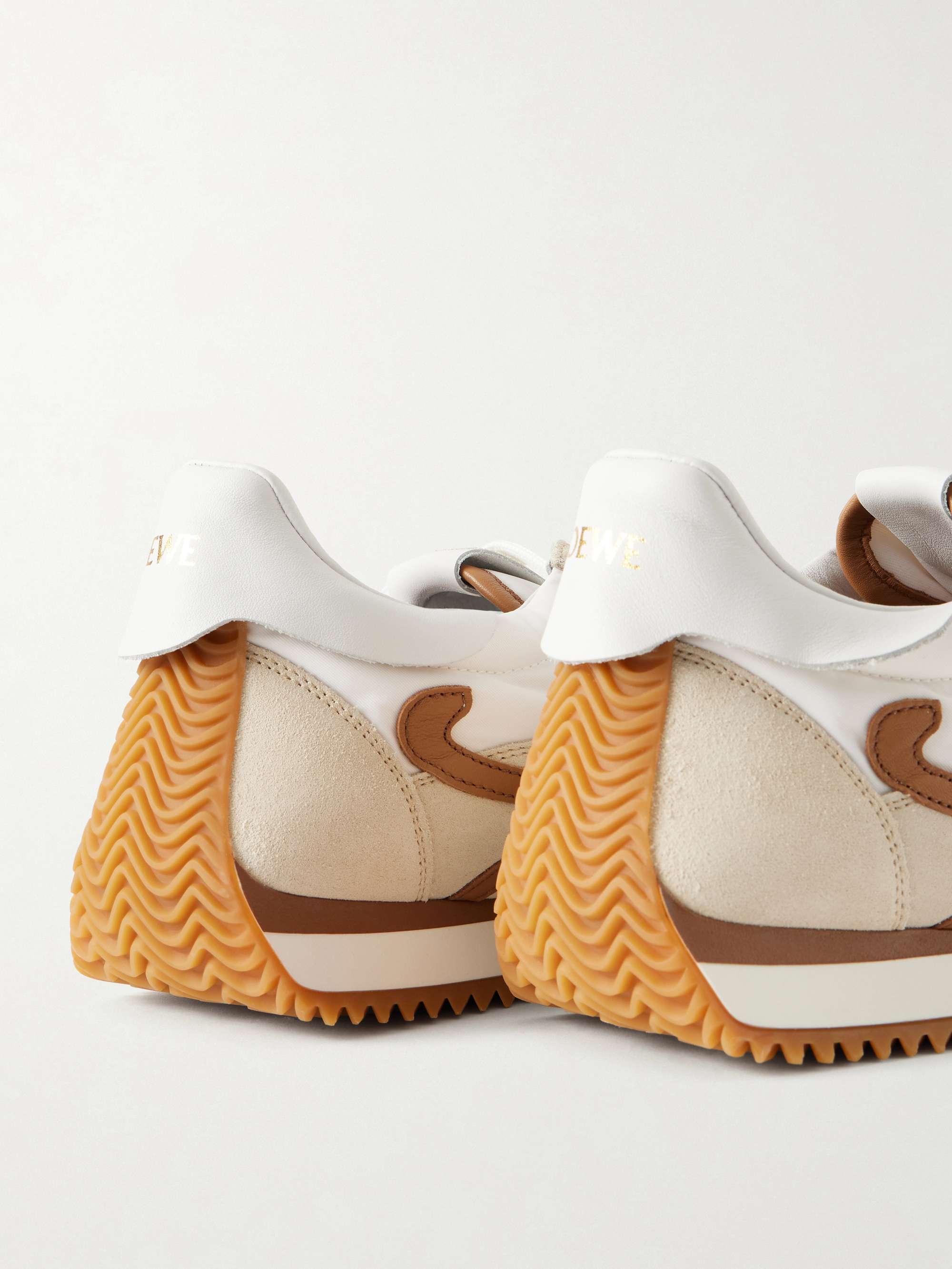 LOEWE Flow Runner 2.0 leather-trimmed shell and suede sneakers