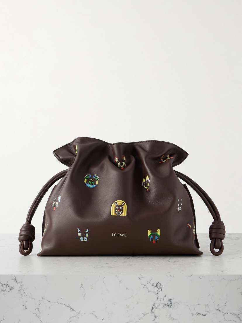 Loewe + Louis Wain Flamenco Cats Mini Printed Leather Clutch