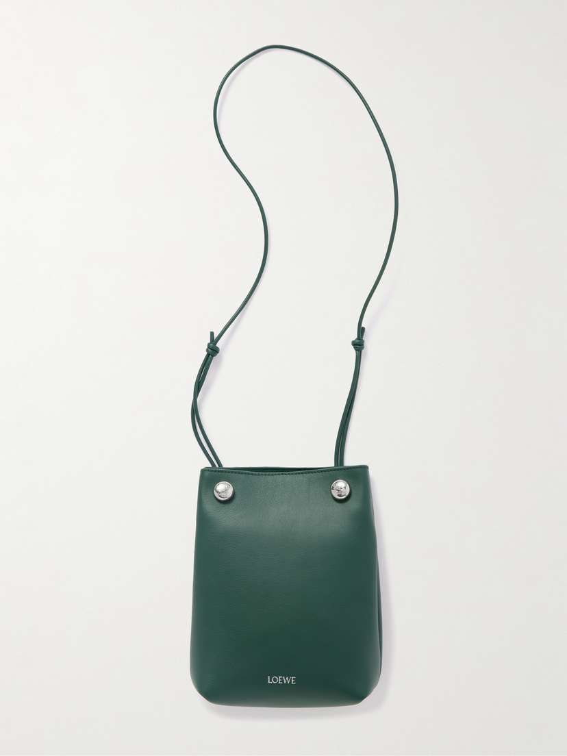 Loewe Pebble Embellished Leather Shoulder Bag