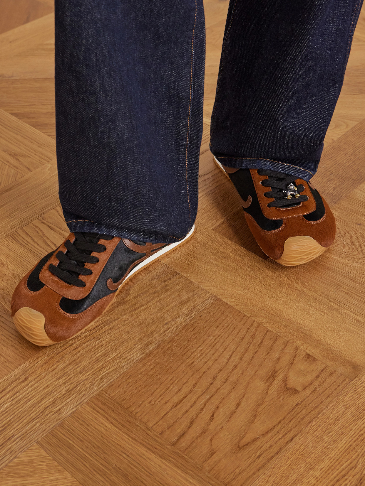 Ballet Runner 2.0 Logo-Appliquéd Calf Hair And Sneakers