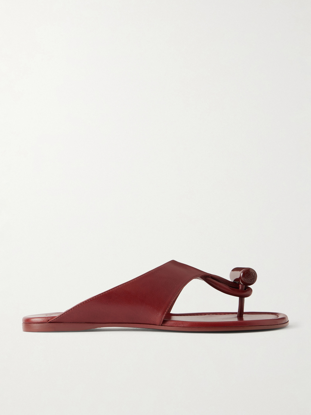 Loewe Toggle Leather Slides In Red