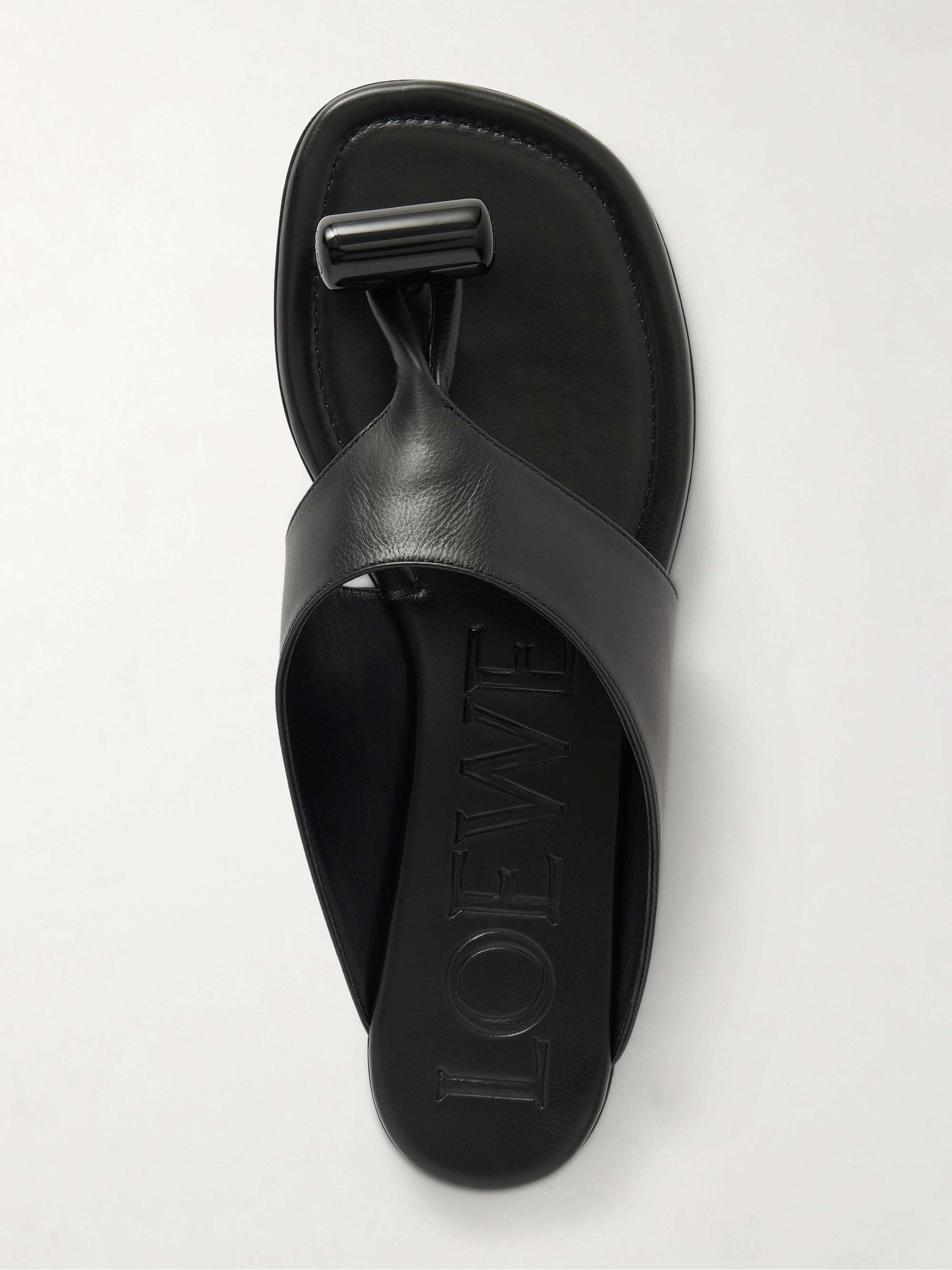 LOEWE Toggle leather slides | NET-A-PORTER