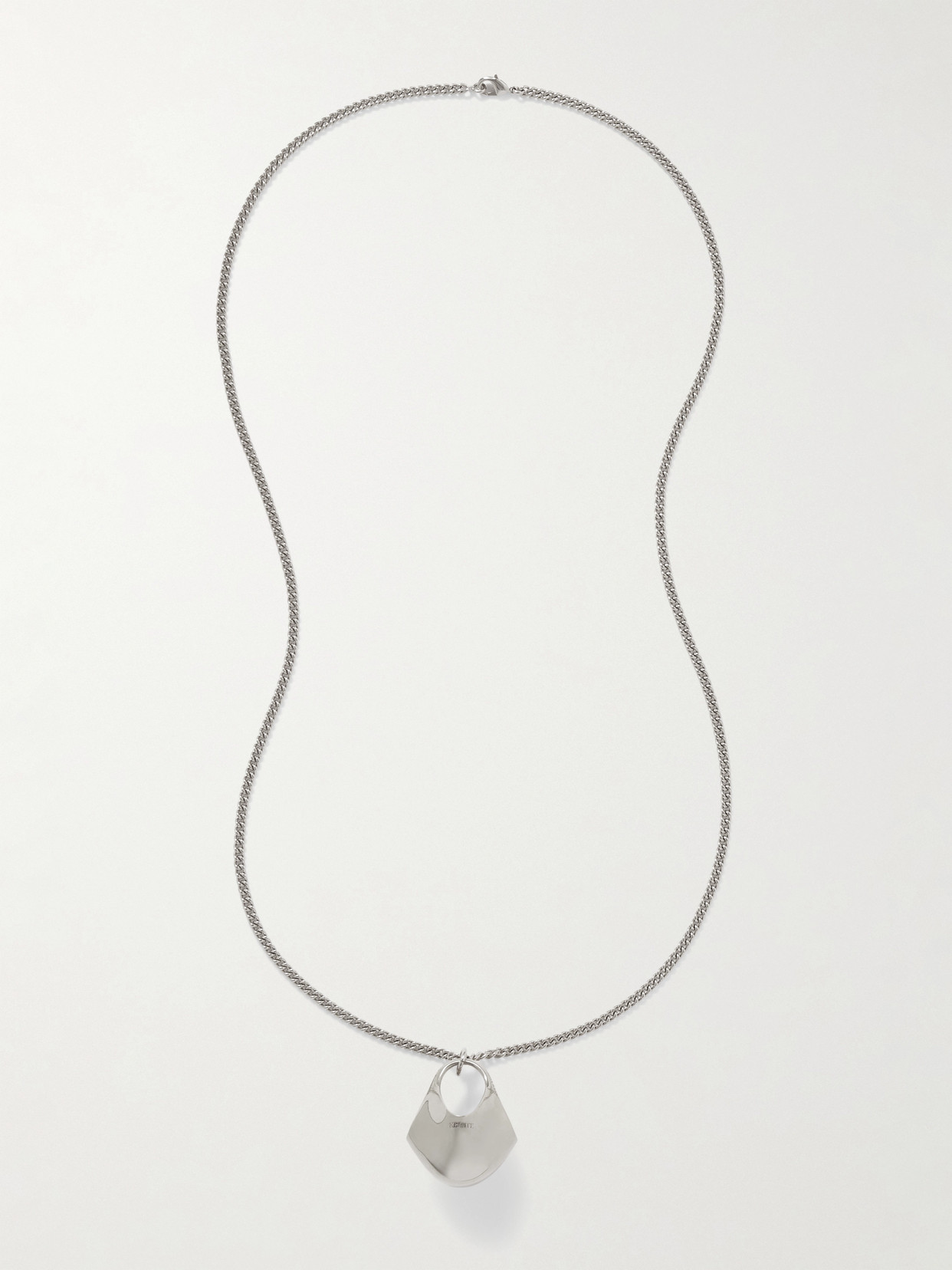 Khaite Lotus Small Silver-tone Necklace In White