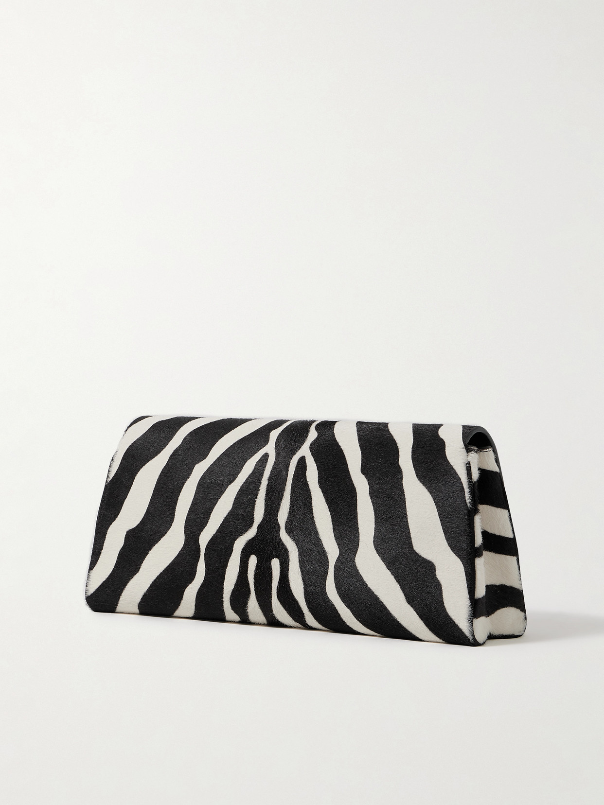 Khaite Audrey Zebra-print Calf Hair Clutch In Multi