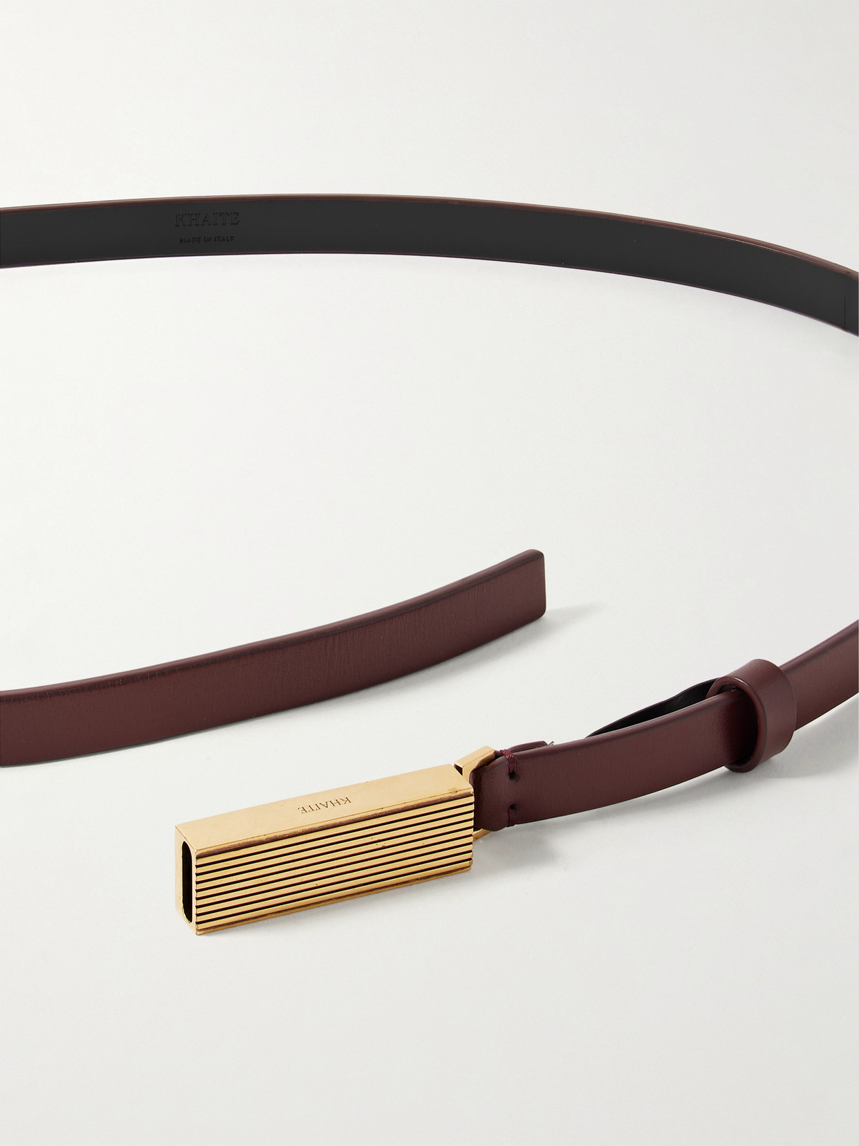 Khaite Empire Leather Belt In Brown