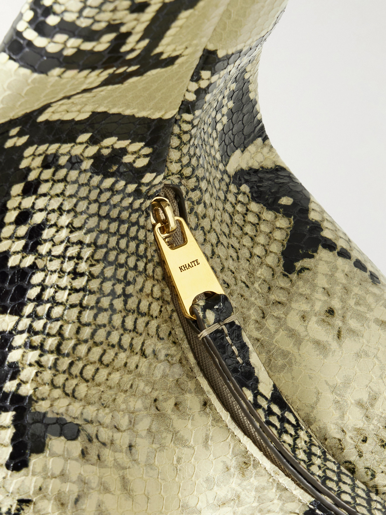 Khaite Olivia Medium Snake-effect Leather Tote In Animal Print