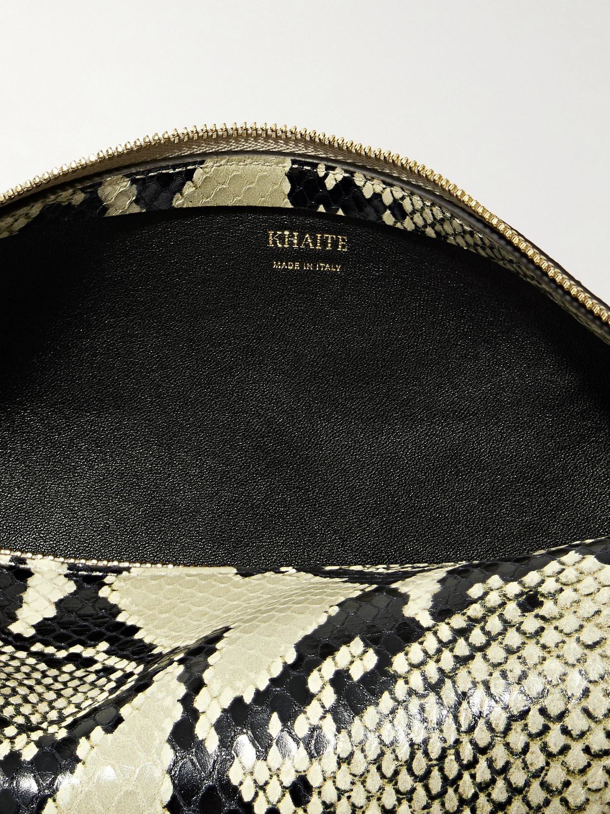 Khaite Olivia Medium Snake-effect Leather Tote In Animal Print
