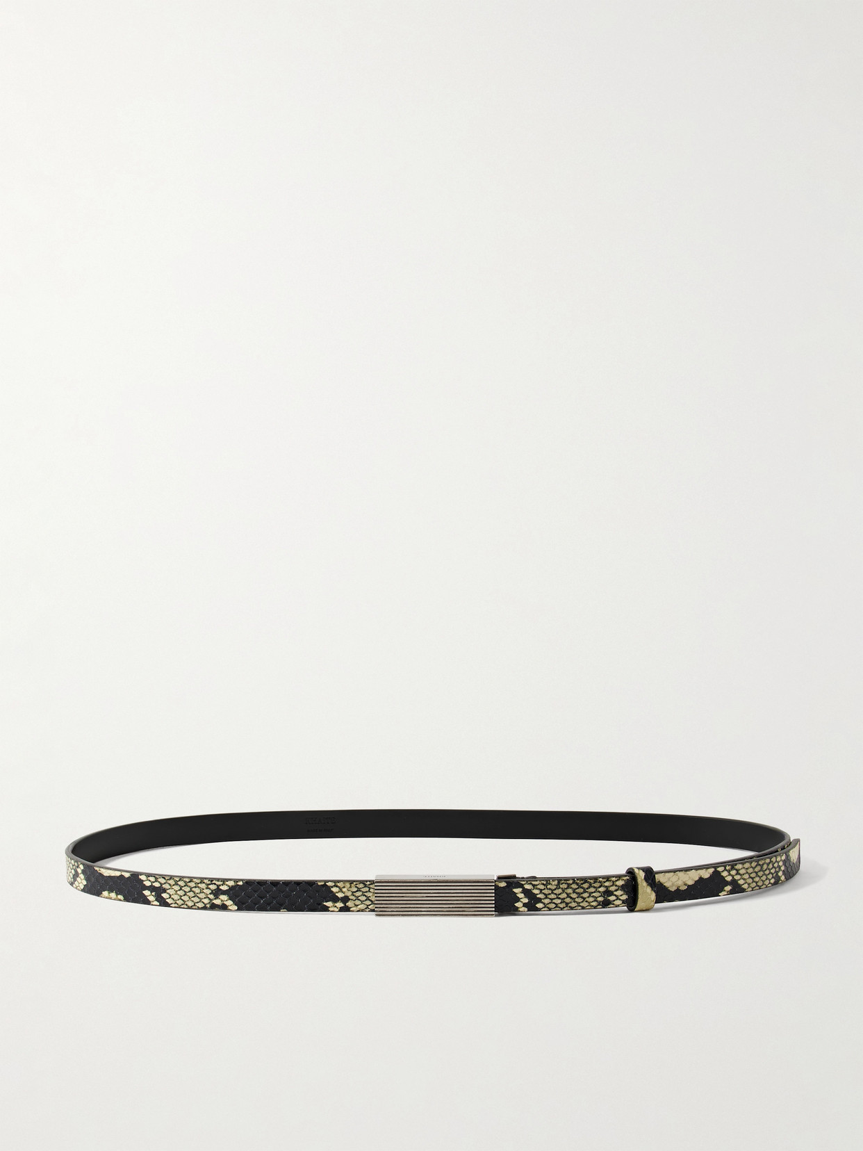 Khaite Empire Snake-effect Leather Belt In Animal Print